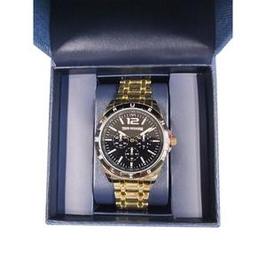 True Religion Men's Round Logo Bezel Watch - Gold