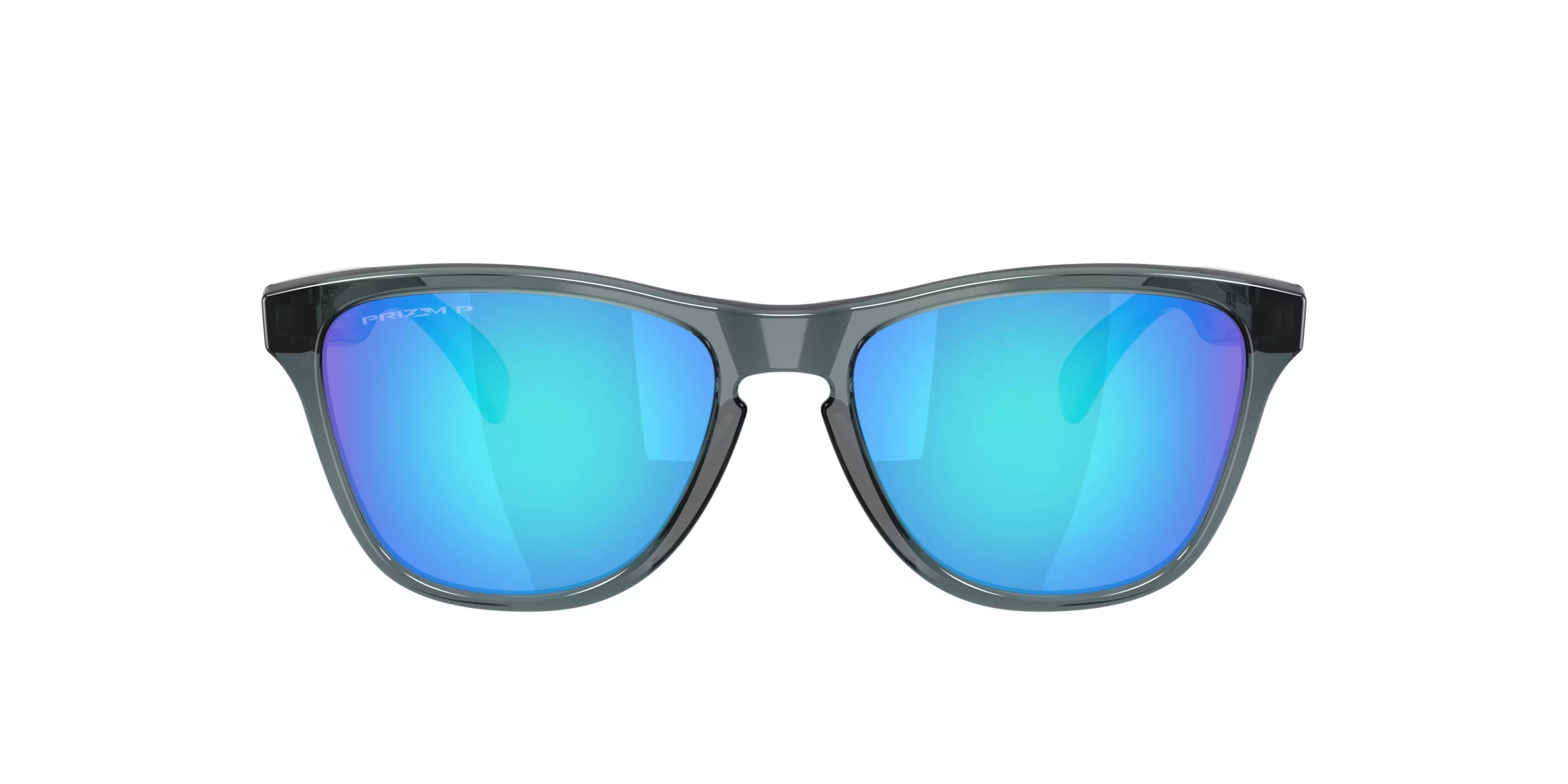 Oakley Frogskins S Prizm Sapphire Polarized Sunglasses - Crystal Black - BLACK/BLUE