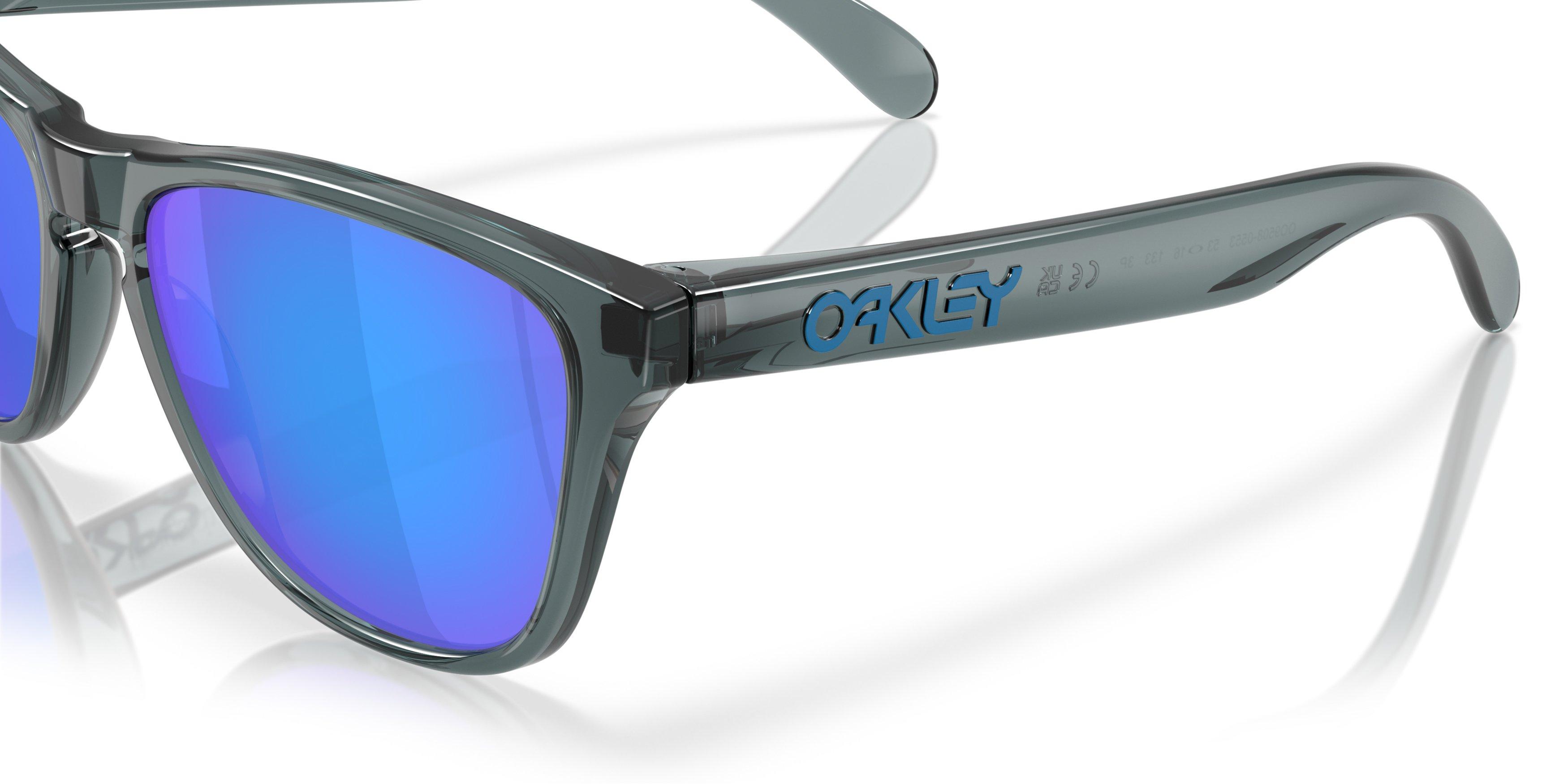 Oakley Frogskins S Prizm Sapphire Polarized Sunglasses - Crystal Black - BLACK/BLUE Thumbnail View 5