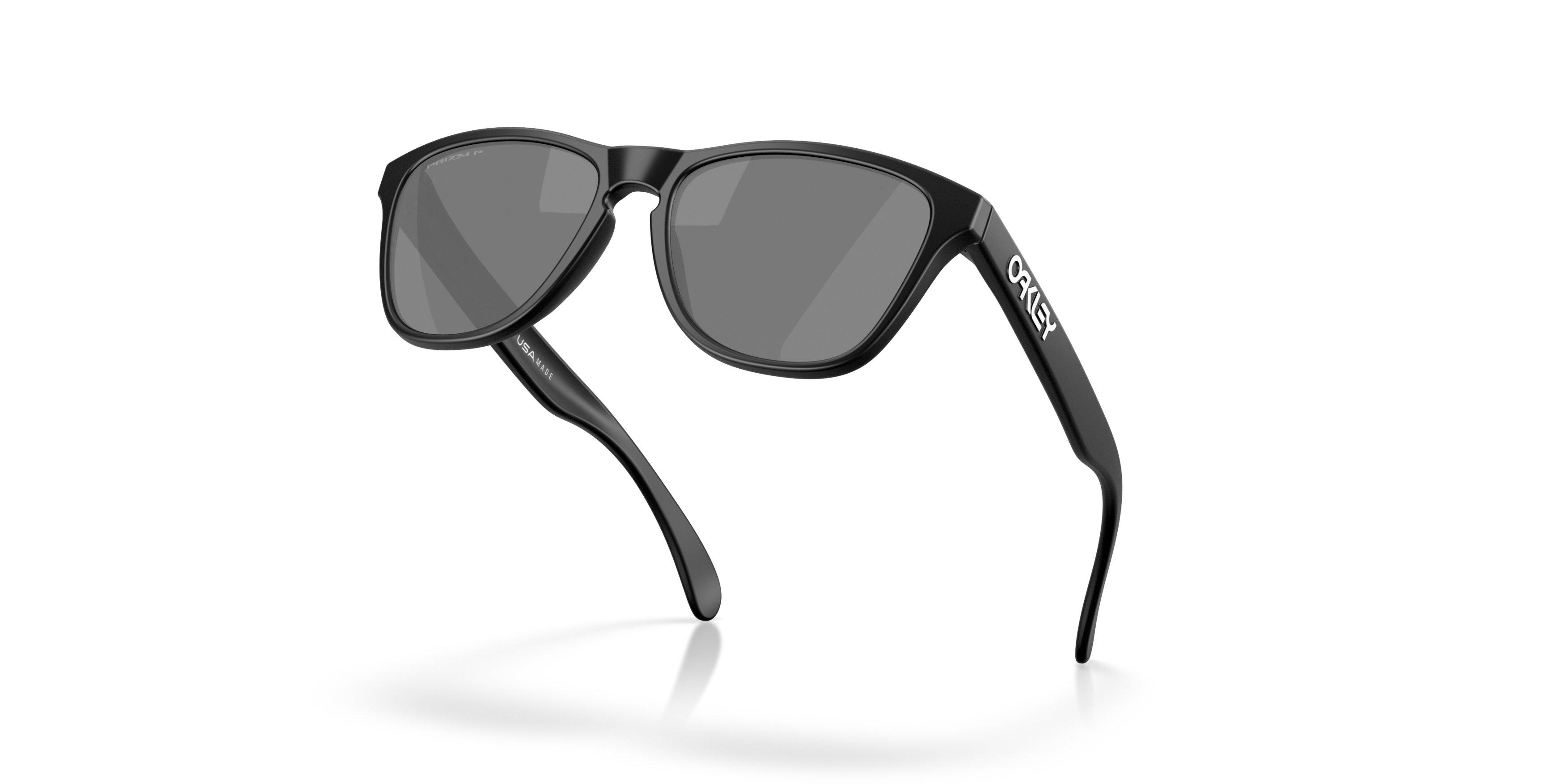 Oakley Frogskins S Prizm Black Polarized Sunglasses - Matte Black - BLACK Thumbnail View 4