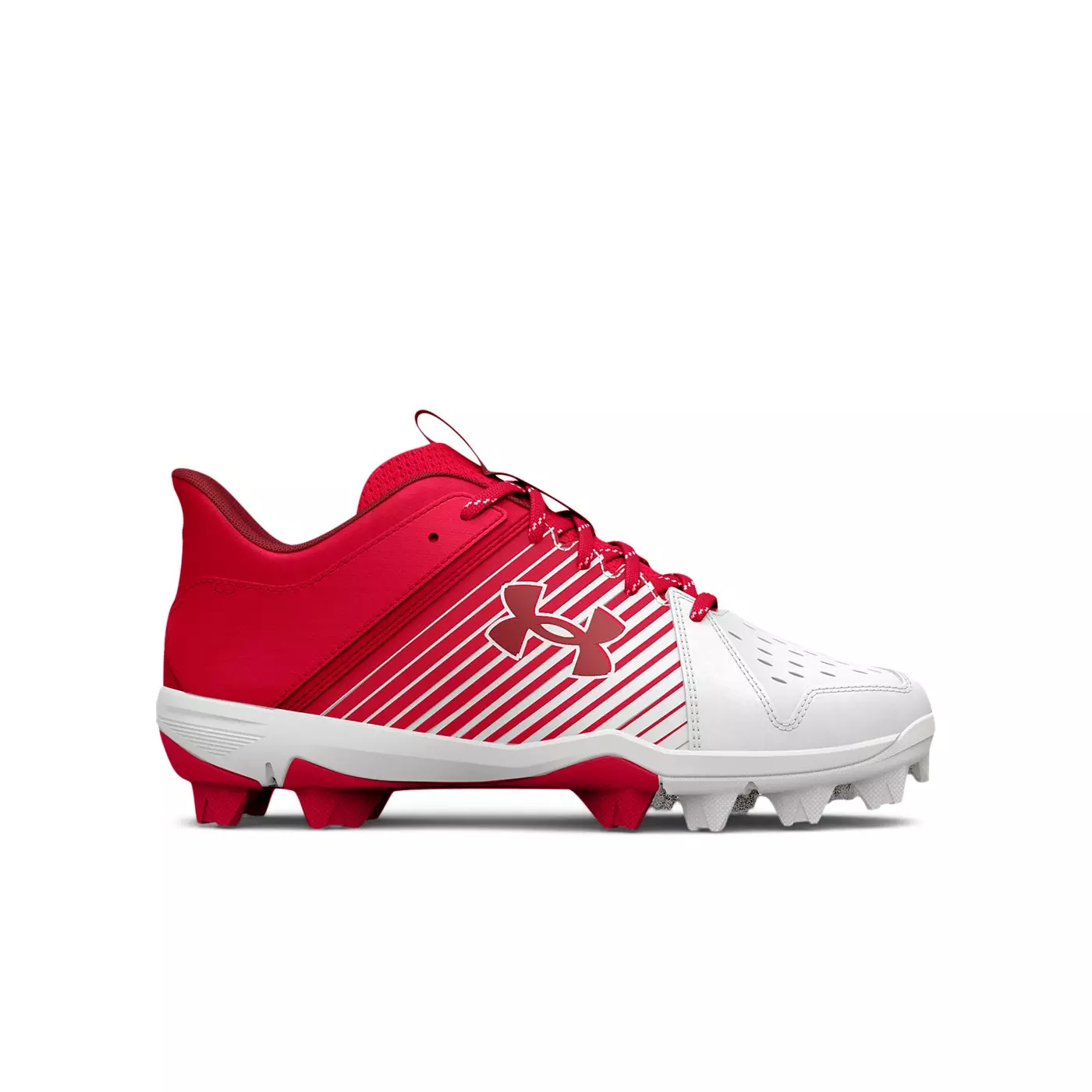 Under Armour Leadoff Low RM "Red/White" Grade School Boys' Baseball Cleat - RED/WHITE