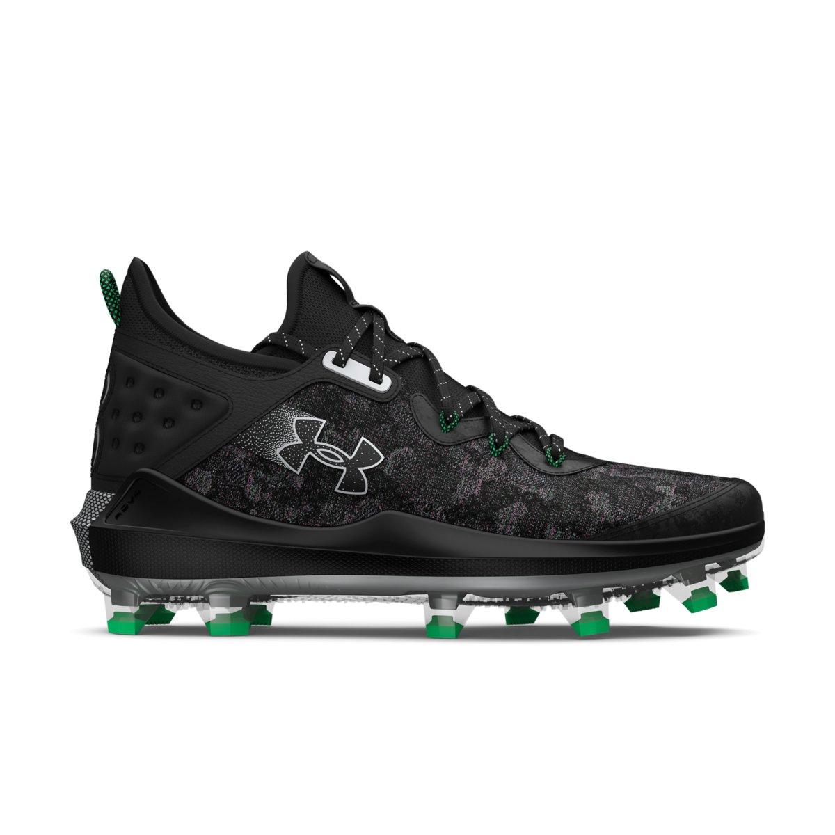 Under Armour Harper 8 Elite TPU "Black/Metallic Silver" Men's Baseball Cleat - BLACK/SILVER Thumbnail View 1