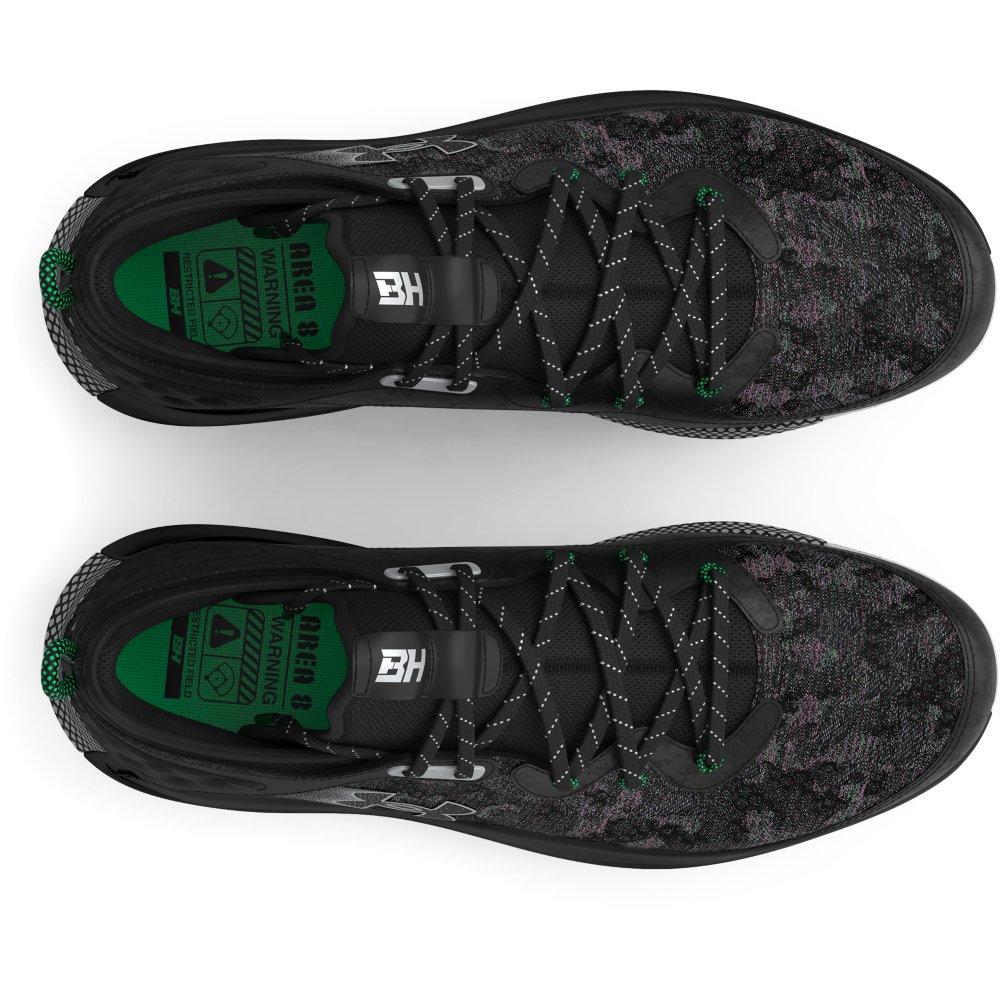 Under Armour Harper 8 Elite TPU "Black/Metallic Silver" Men's Baseball Cleat - BLACK/SILVER Thumbnail View 3