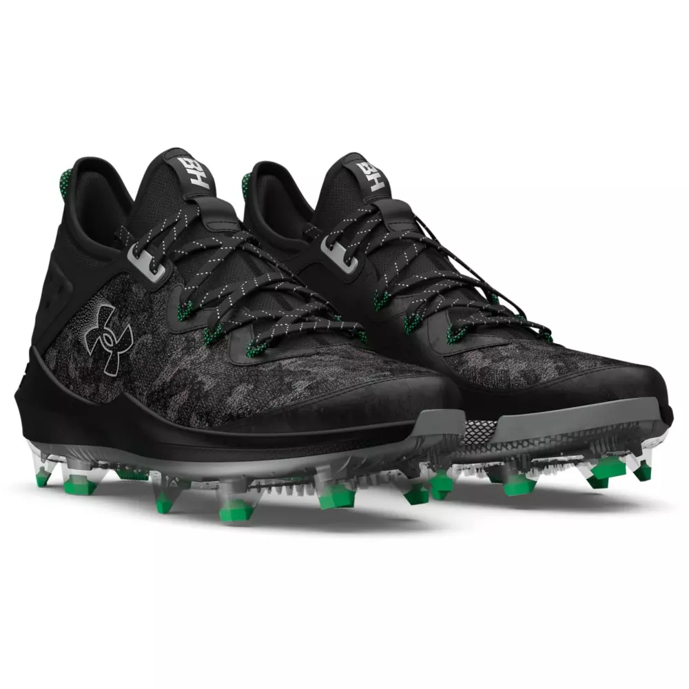 Under Armour Harper 8 Elite TPU "Black/Metallic Silver" Men's Baseball Cleat - BLACK/SILVER