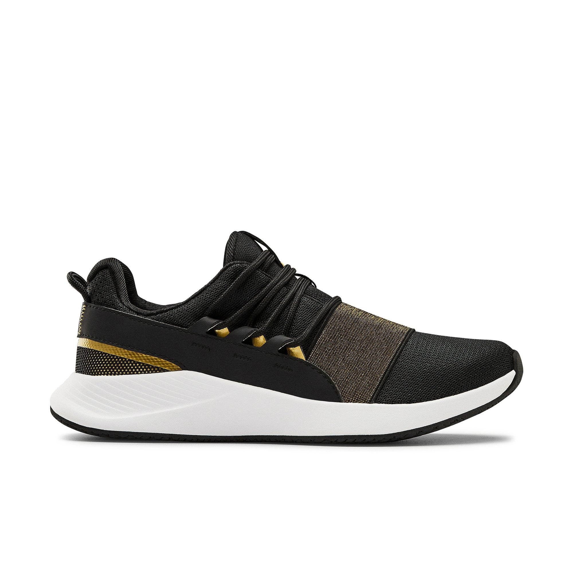 under armour shoes black gold