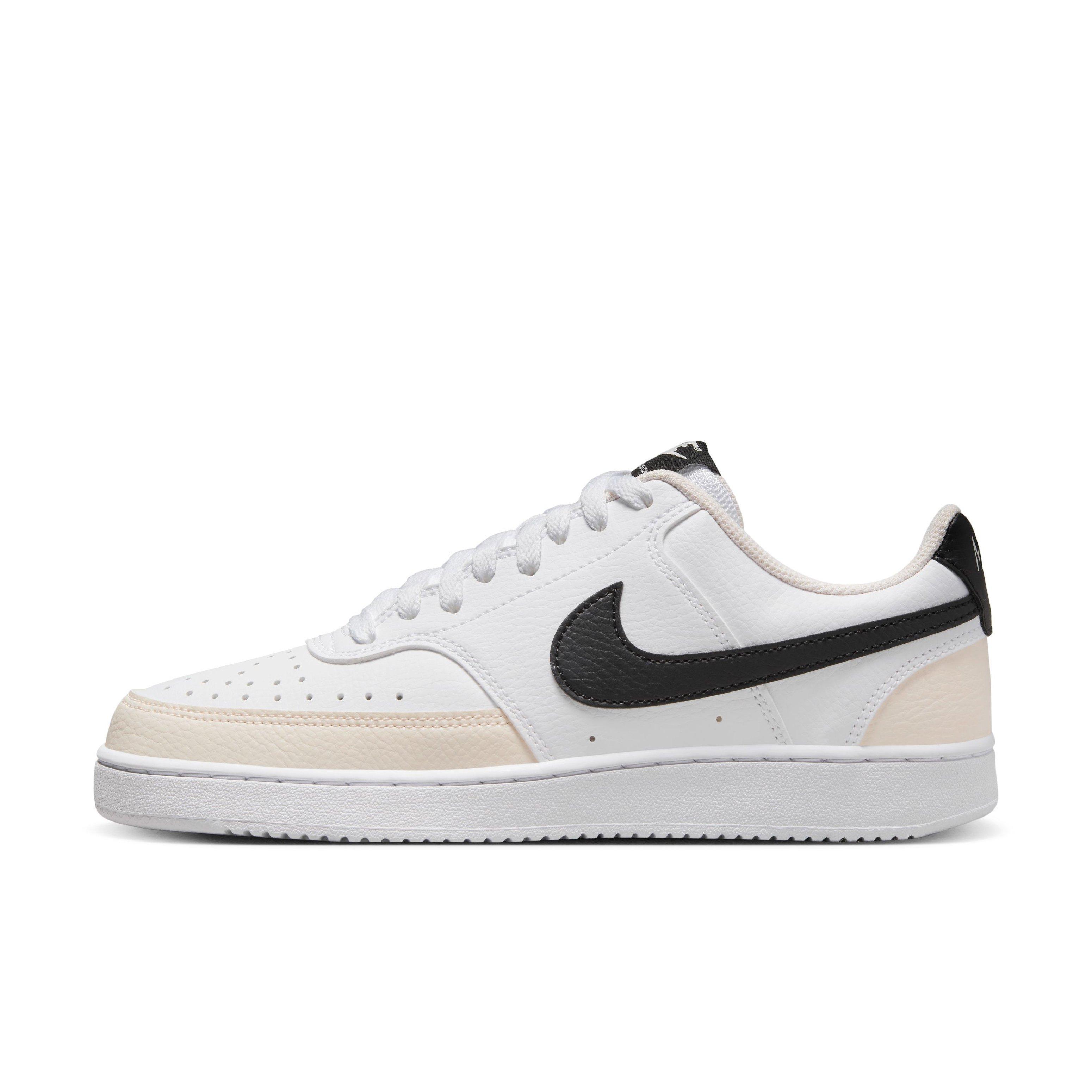 Nike Court Vision Low "White/Light Soft Pink/Black" Women's Shoe - WHITE/LT PINK/BLACK Thumbnail View 2