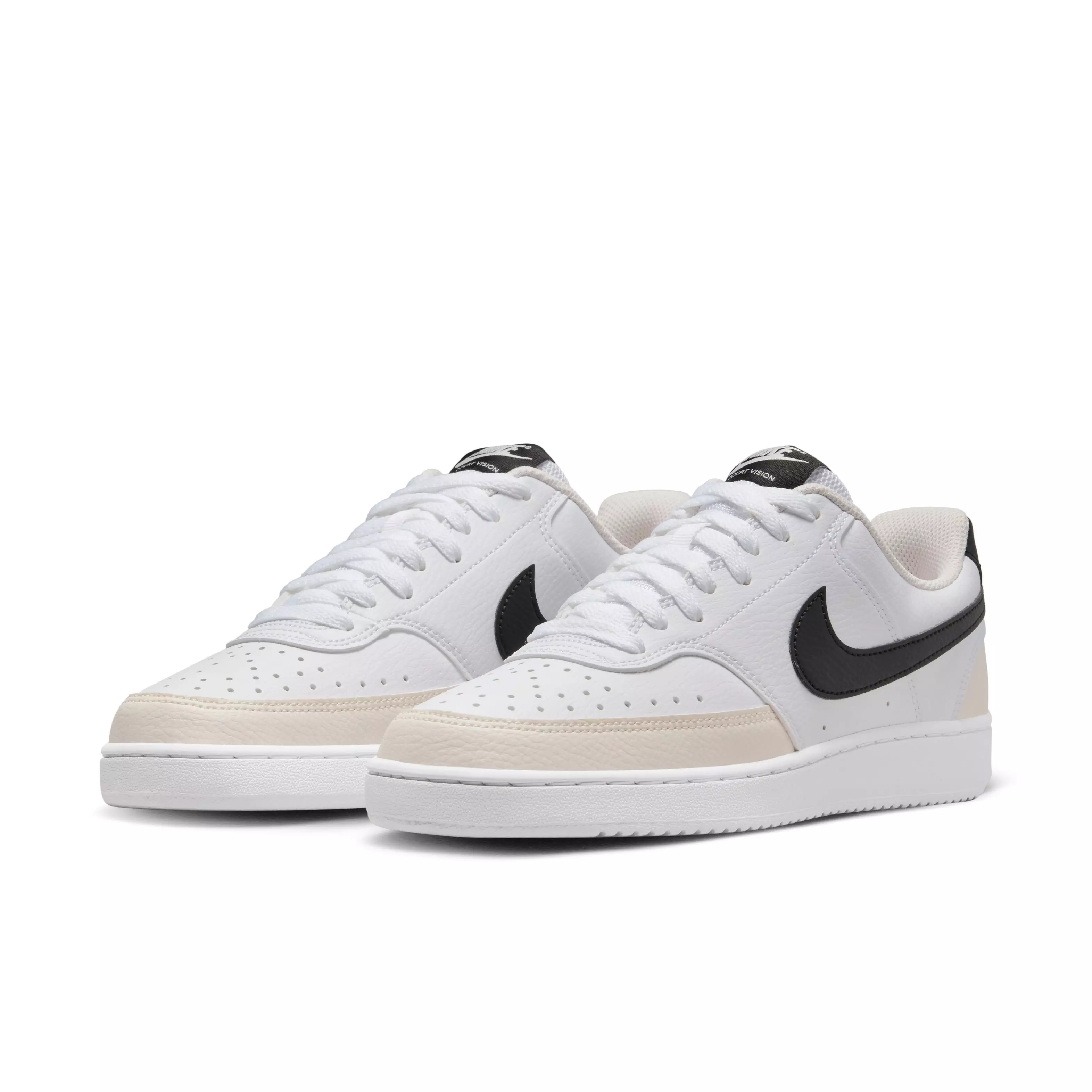 Nike Court Vision Low "White/Light Soft Pink/Black" Women's Shoe - WHITE/LT PINK/BLACK