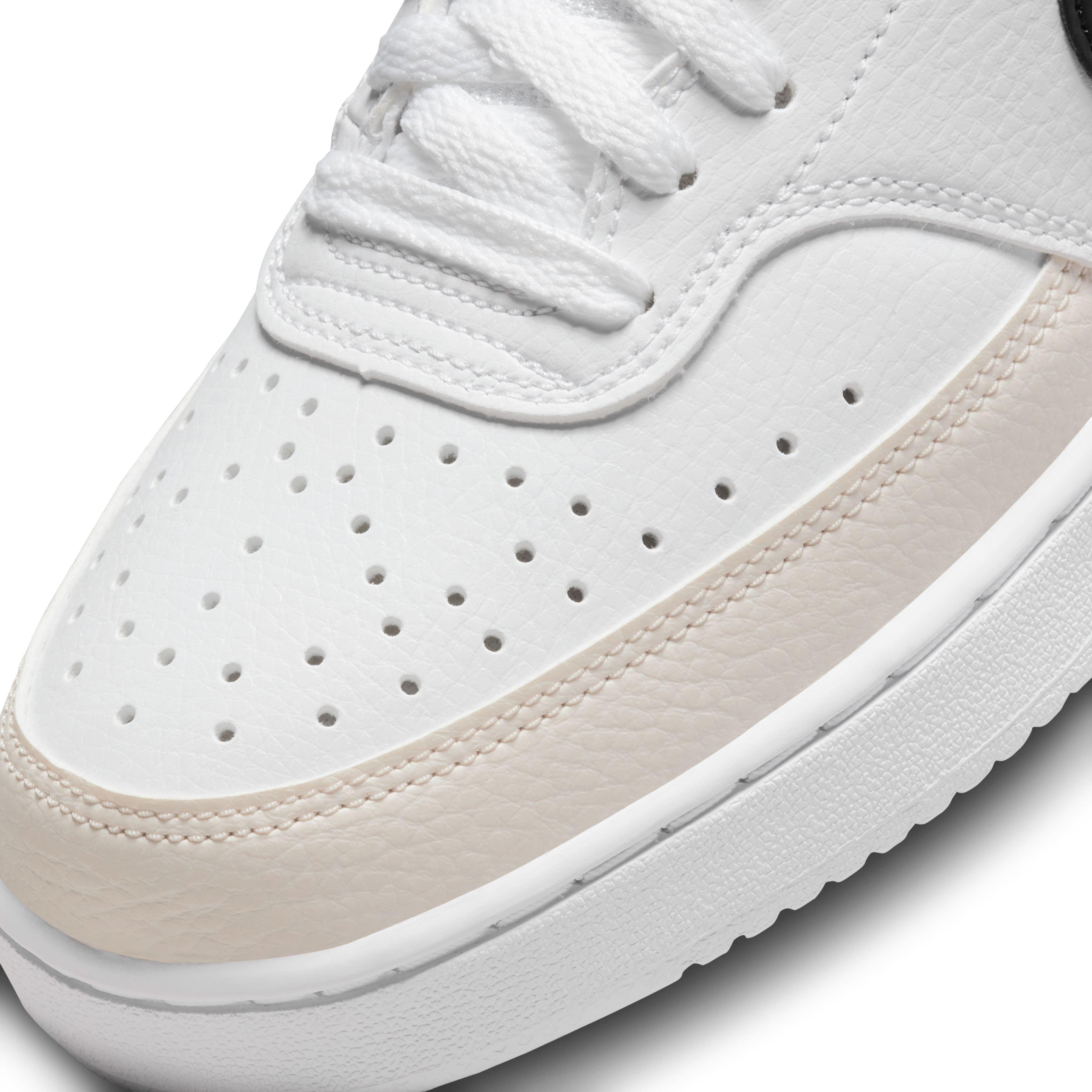 Nike Court Vision Low "White/Light Soft Pink/Black" Women's Shoe - WHITE/LT PINK/BLACK Thumbnail View 7