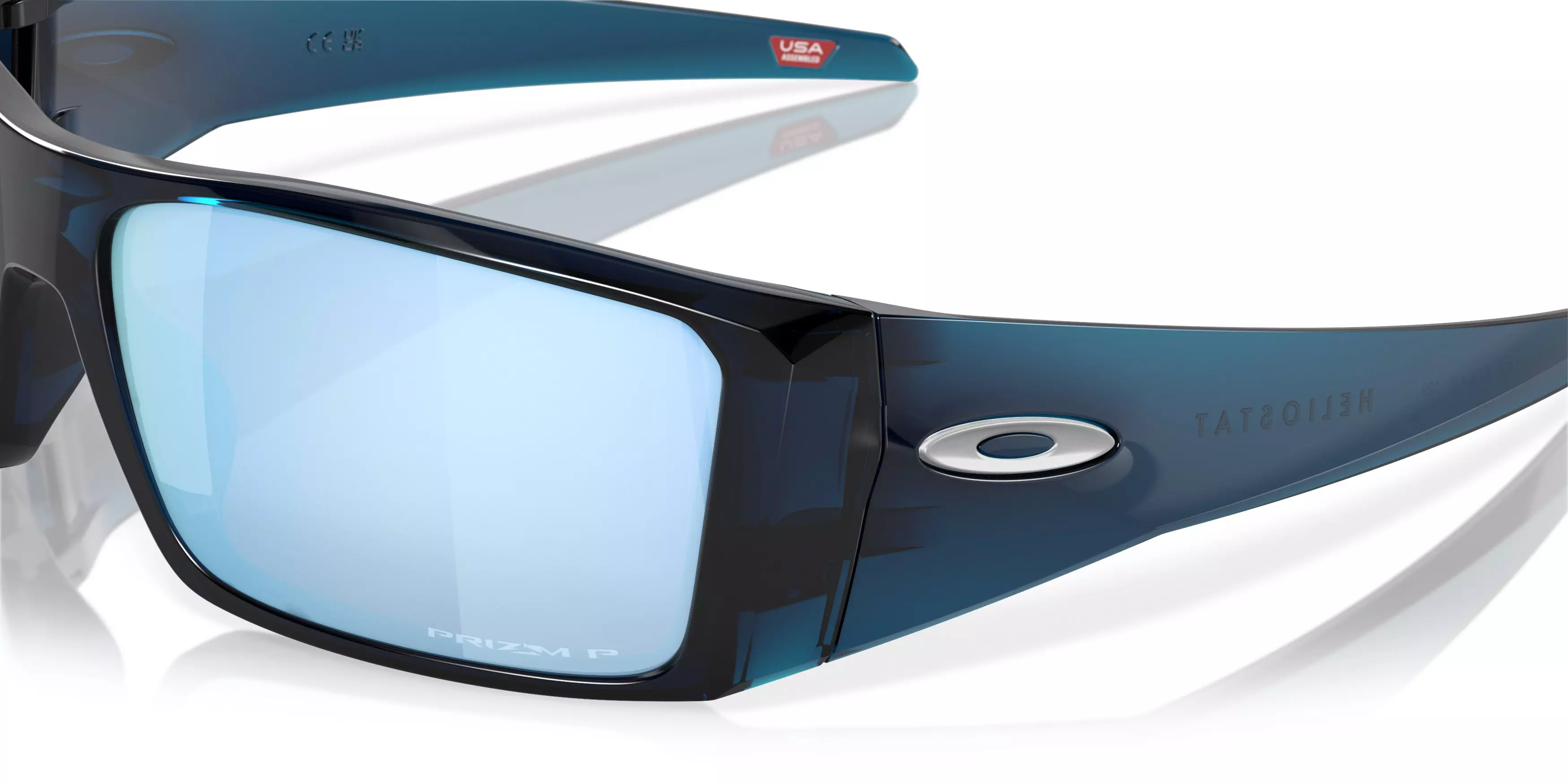 Oakley Heliostat Prizm Deep Water Polarized Sunglasses - Transparent Poseidon - BLUE