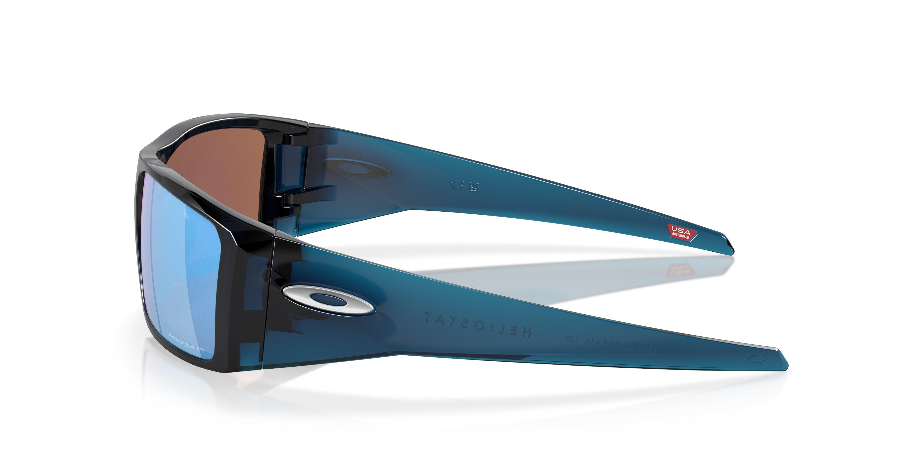 Oakley Heliostat Prizm Deep Water Polarized Sunglasses - Transparent Poseidon - BLUE Thumbnail View 8