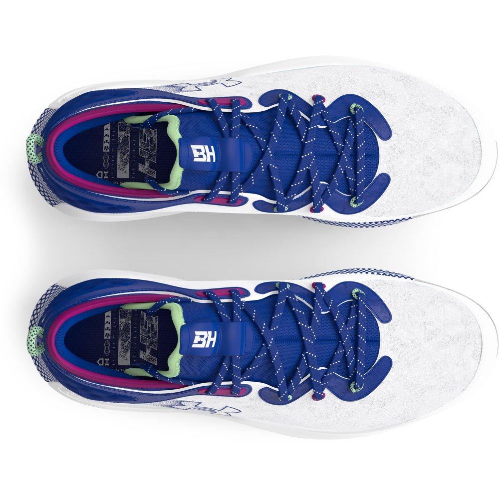 Under Armour Harper 8 Elite TPU "White/Royal" Men's Baseball Cleat - WHITE/ROYAL Thumbnail View 3