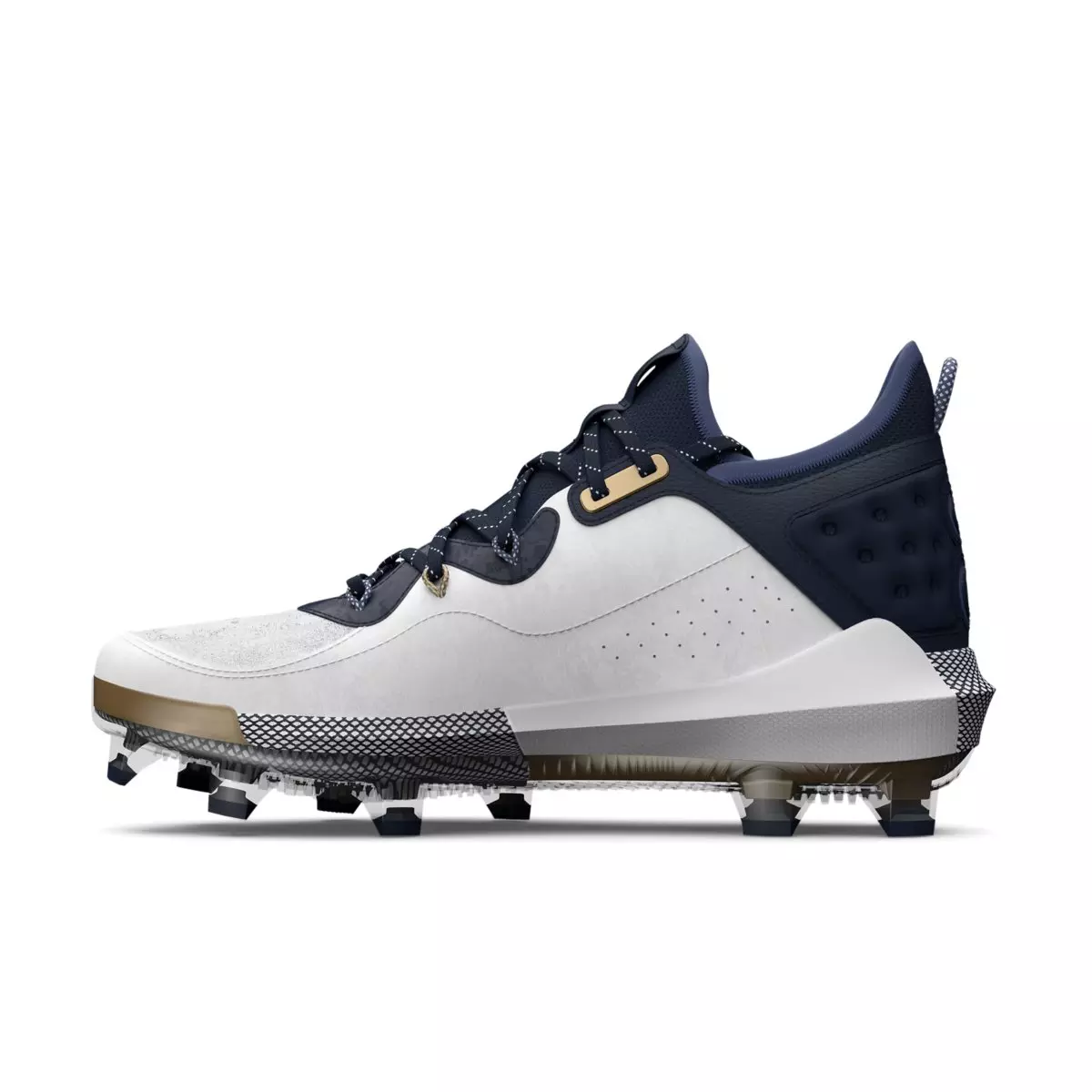 Under Armour Harper 8 Elite TPU "White/Midnight Navy" Men's Baseball Cleat - WHITE/NAVY