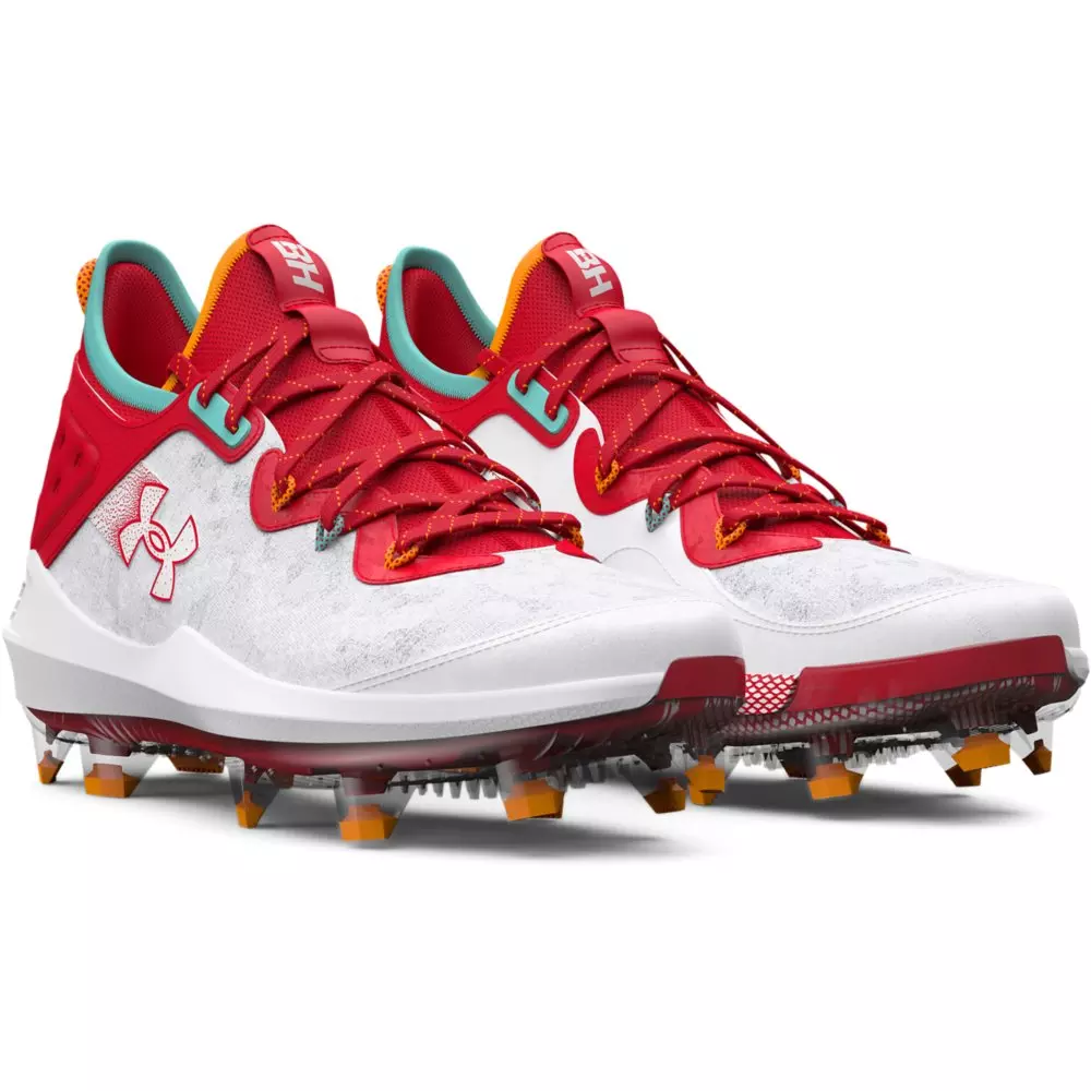 Under Armour Harper 8 Elite TPU "White/Red" Men's Baseball Cleat - WHITE/RED
