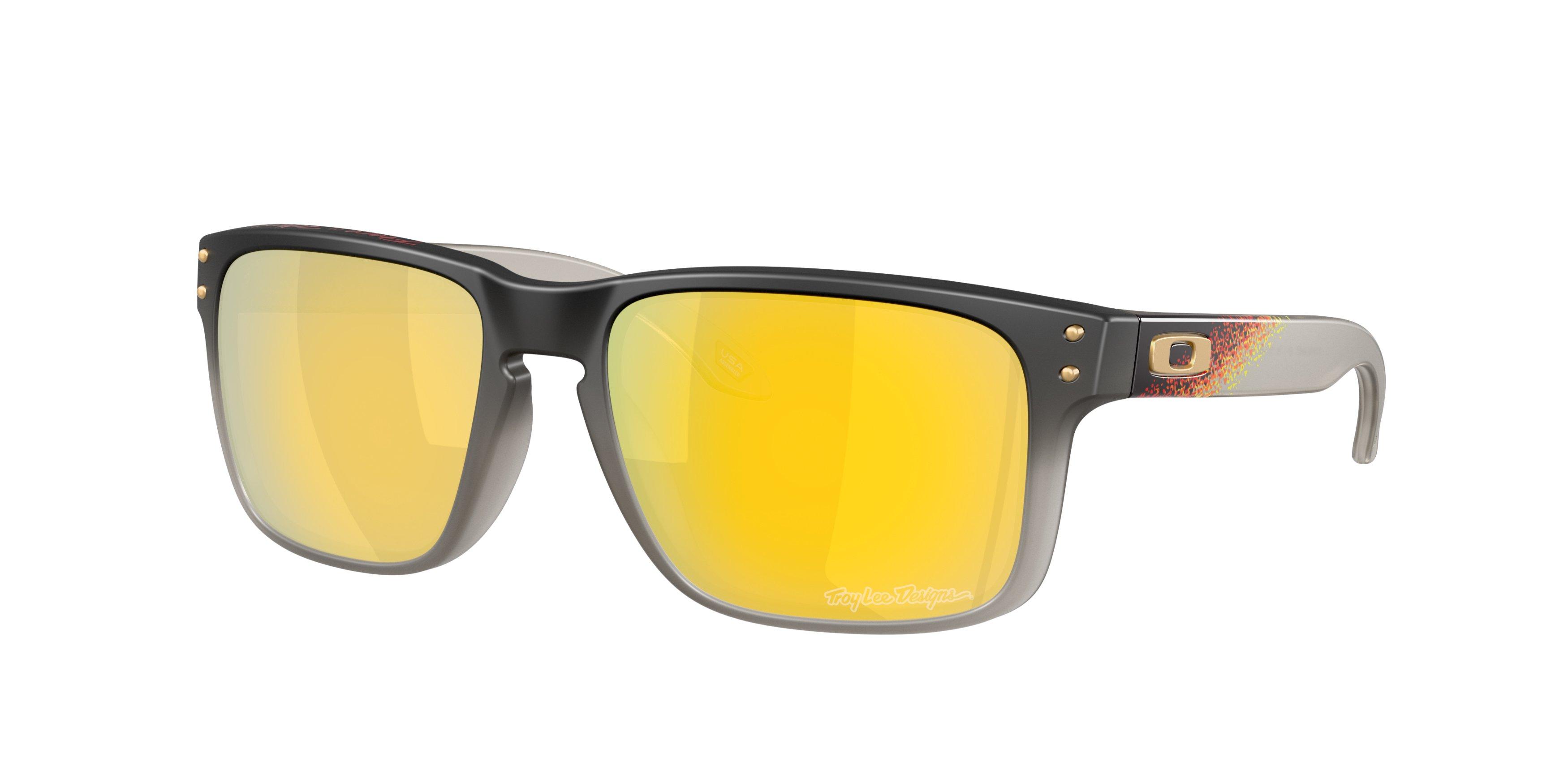 Oakley Holbrook Prizm 24K Polarized Sunglasses - Troy Lee Black - GREY/GOLD Thumbnail View 1