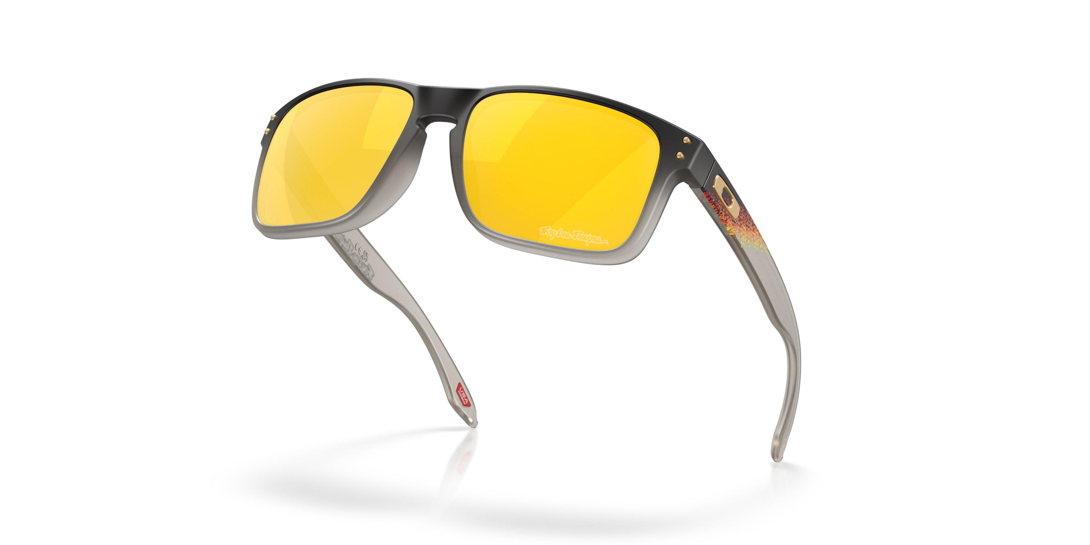 Oakley Holbrook Prizm 24K Polarized Sunglasses - Troy Lee Black - GREY/GOLD Thumbnail View 4