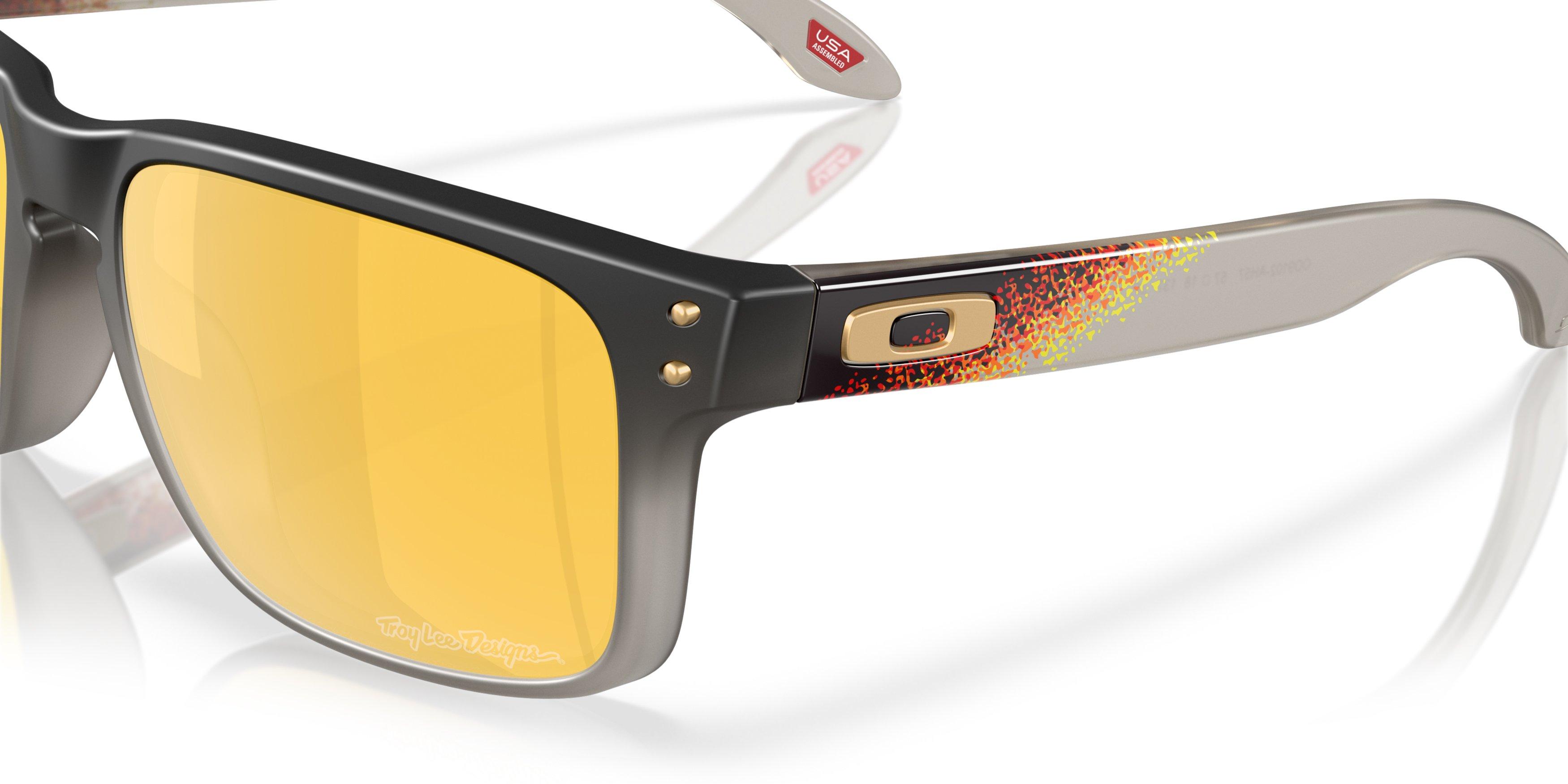 Oakley Holbrook Prizm 24K Polarized Sunglasses - Troy Lee Black - GREY/GOLD Thumbnail View 5