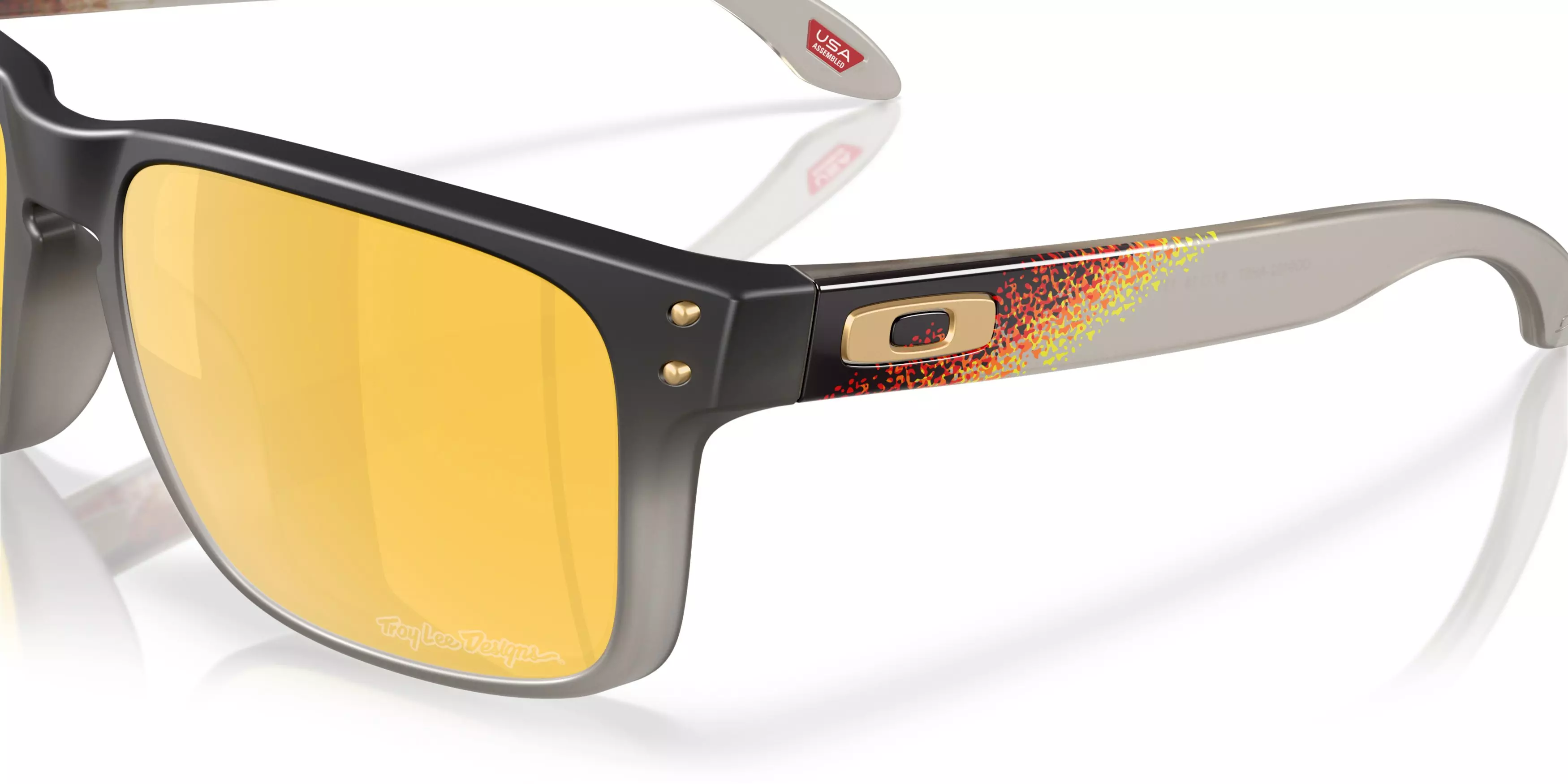 Oakley Holbrook Prizm 24K Polarized Sunglasses - Troy Lee Black - GREY/GOLD