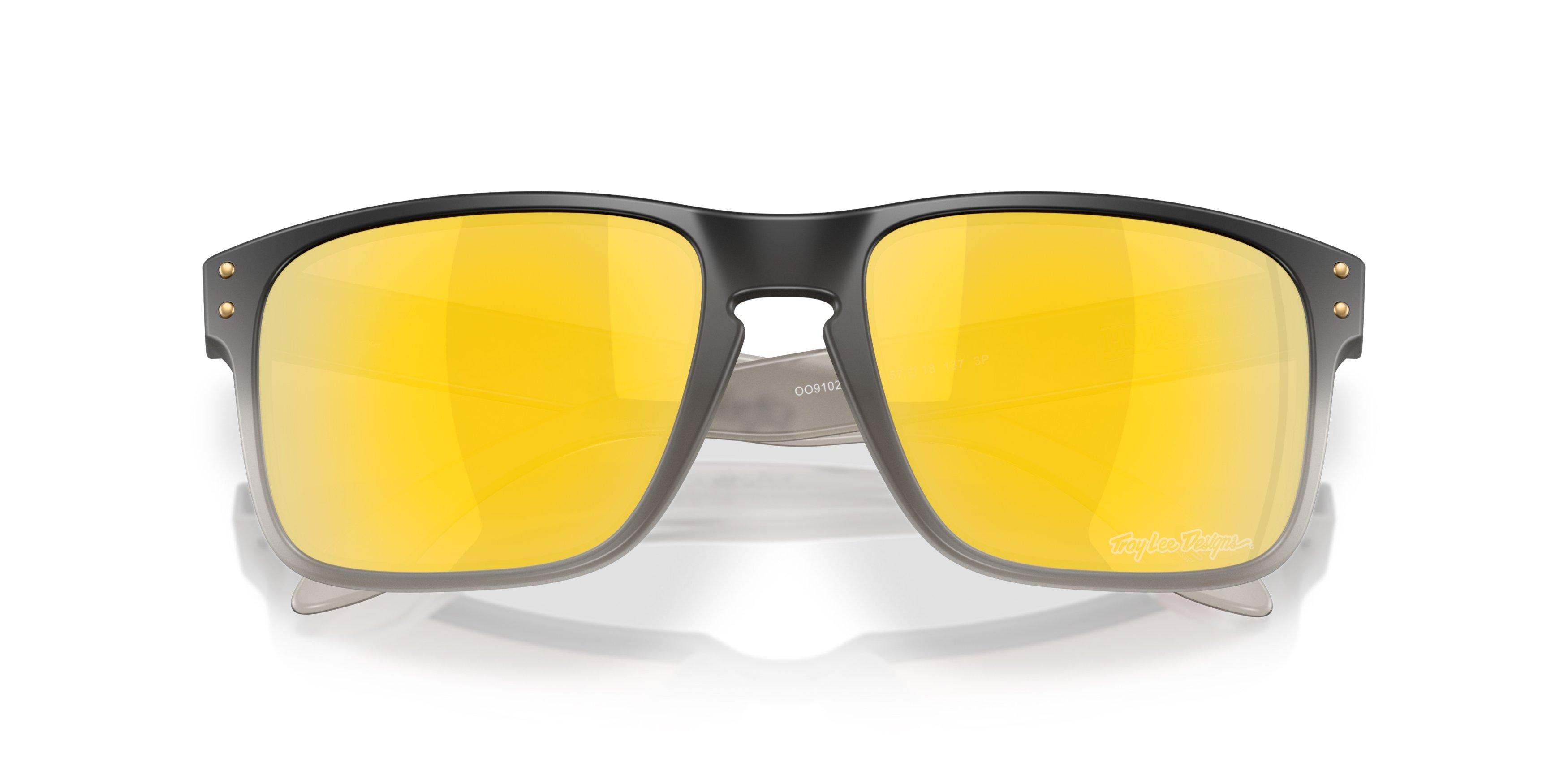 Oakley Holbrook Prizm 24K Polarized Sunglasses - Troy Lee Black - GREY/GOLD Thumbnail View 7