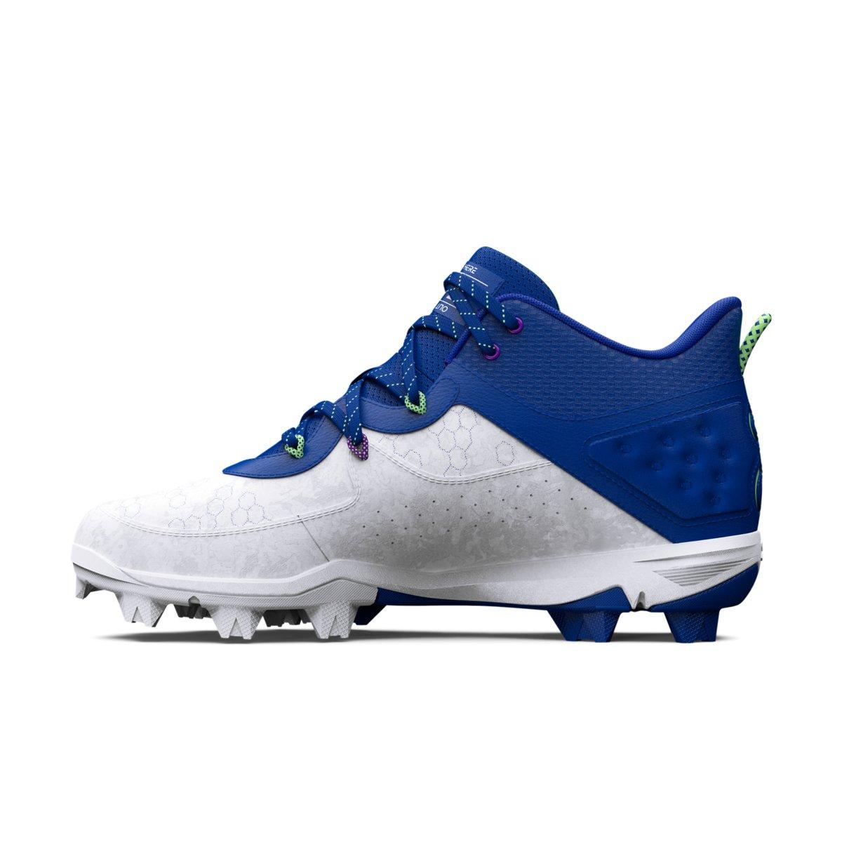 Under Armour Harper 8 Mid RM "Royal/White" Men's Baseball Cleat - ROYAL/WHITE Thumbnail View 2