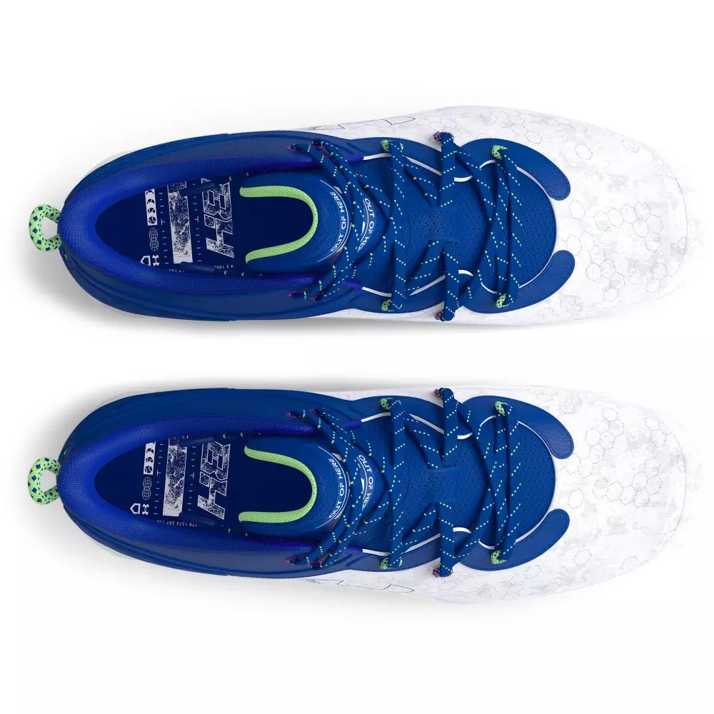 Under Armour Harper 8 Mid RM "Royal/White" Men's Baseball Cleat - ROYAL/WHITE