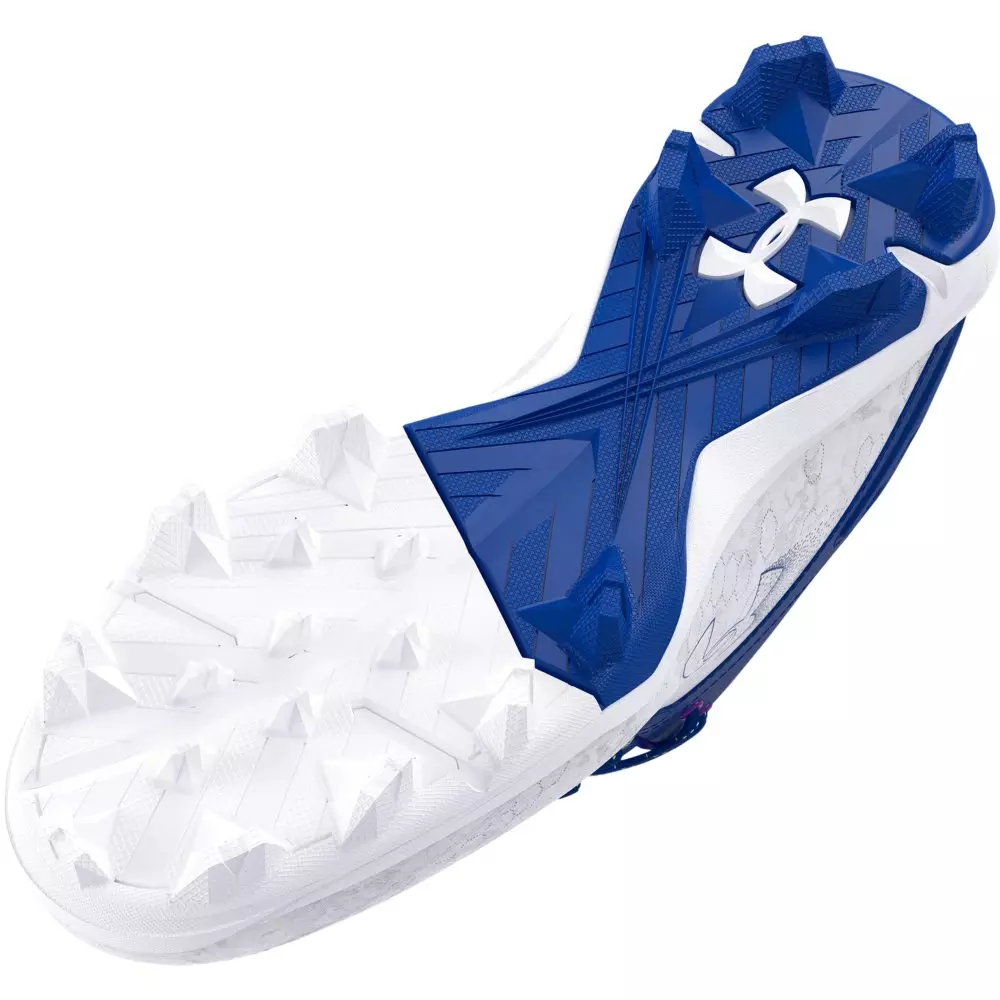Under Armour Harper 8 Mid RM "Royal/White" Men's Baseball Cleat - ROYAL/WHITE
