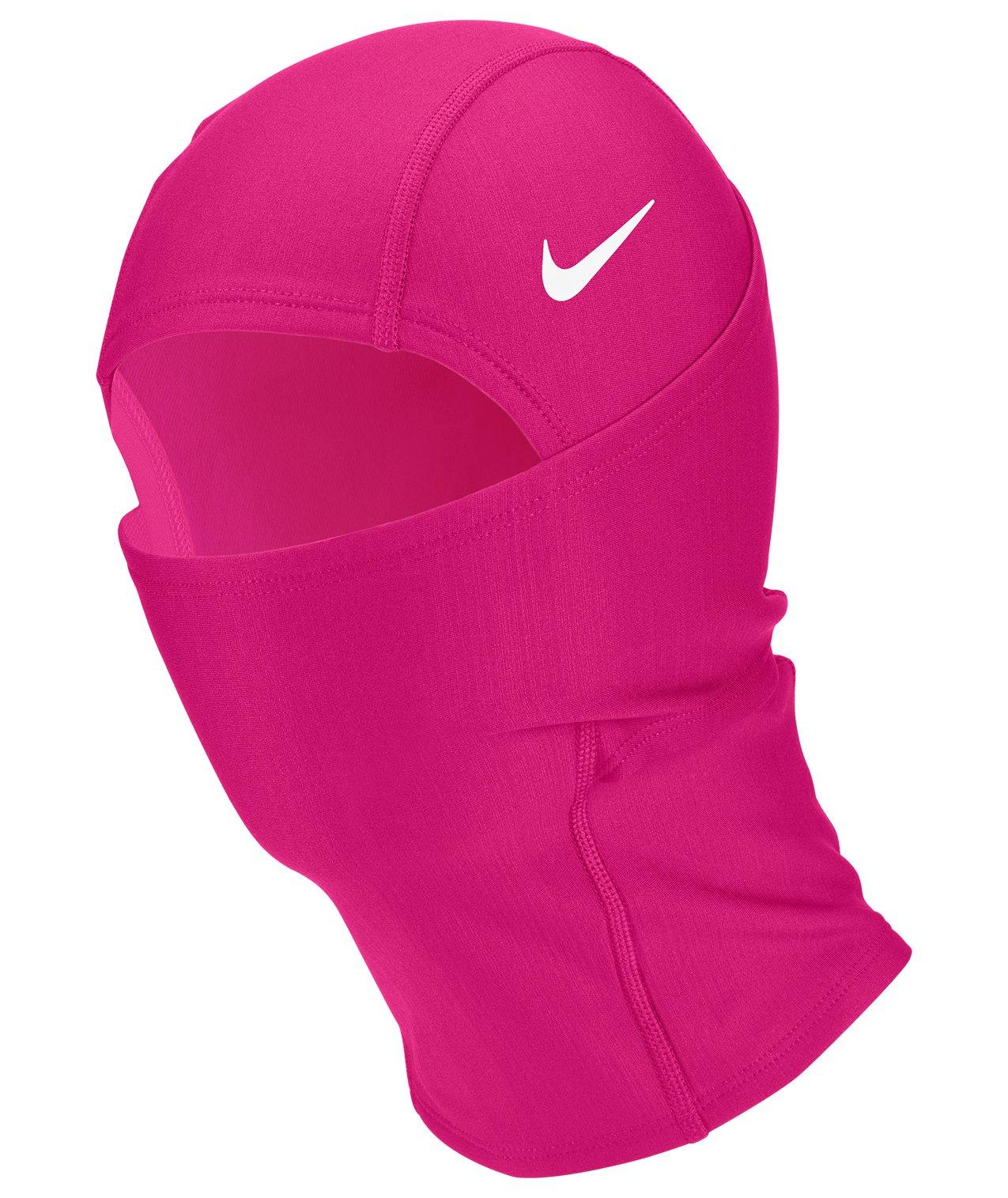 Nike Pro Hyperwarm Hood Big Kids' Pink/White Football Balaclava