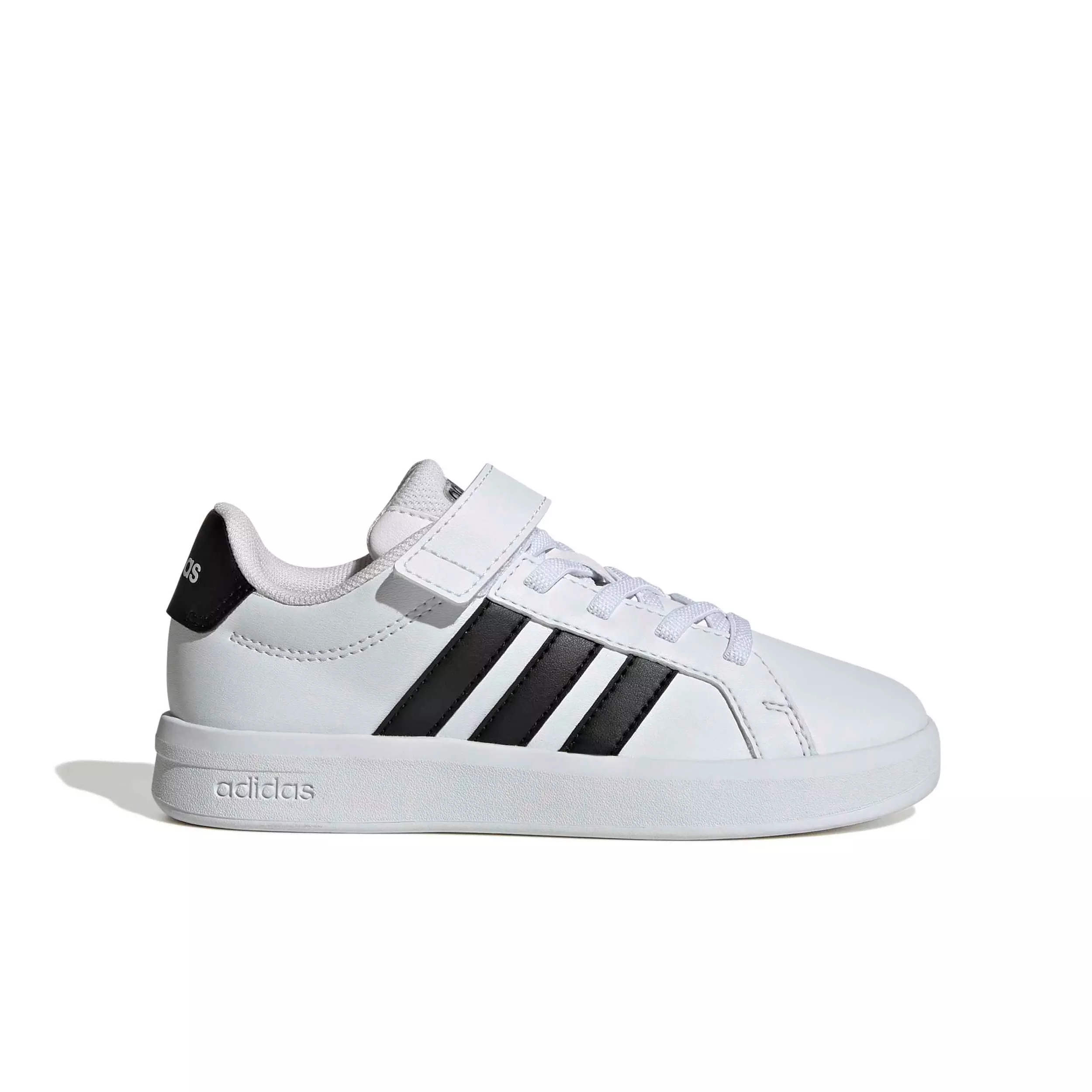 adidas Grand Court 3.0 "Ftwr White/Core Black/Ftwr White" Preschool Boys' Shoe - WHITE/BLACK/WHITE
