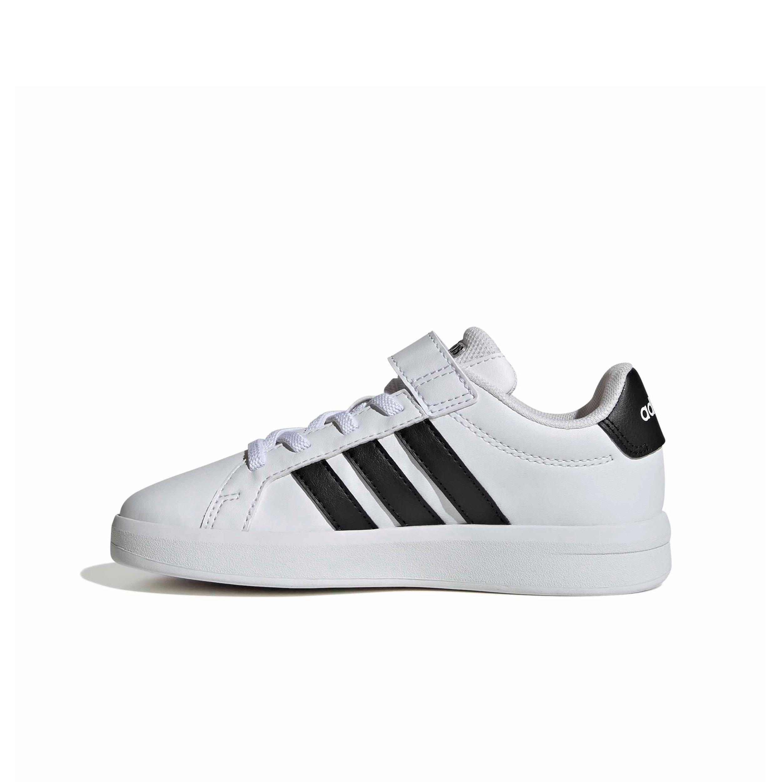 adidas Grand Court 3.0 "Ftwr White/Core Black/Ftwr White" Preschool Boys' Shoe - WHITE/BLACK/WHITE