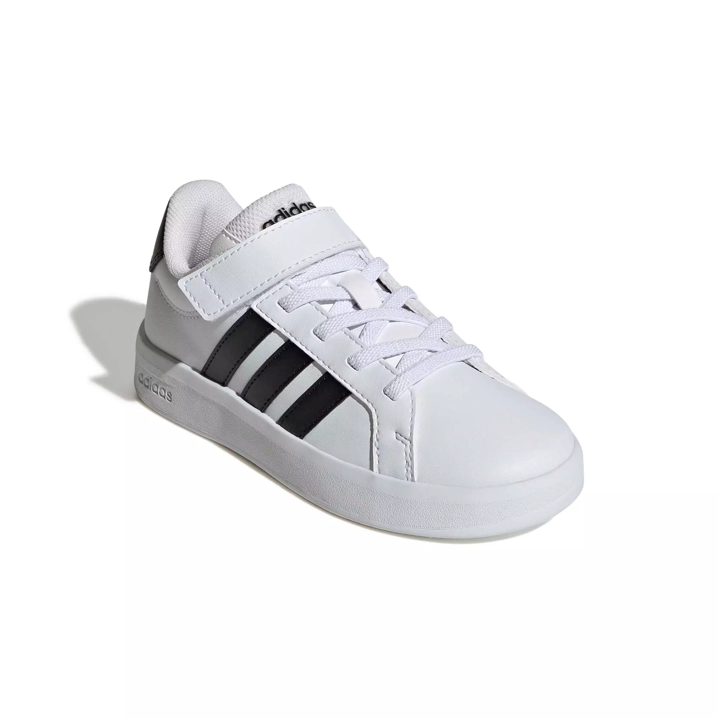 adidas Grand Court 3.0 "Ftwr White/Core Black/Ftwr White" Preschool Boys' Shoe - WHITE/BLACK/WHITE