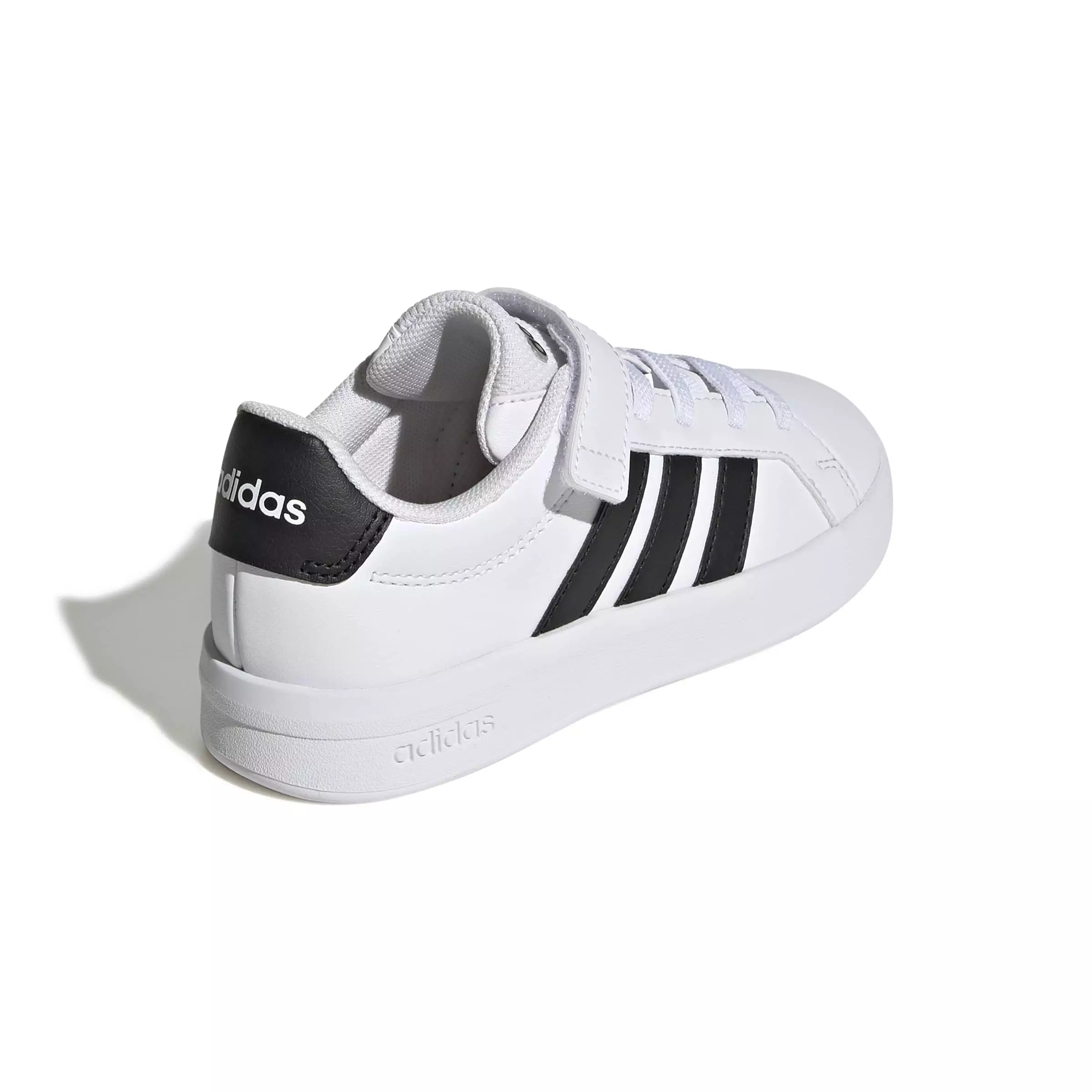 adidas Grand Court 3.0 "Ftwr White/Core Black/Ftwr White" Preschool Boys' Shoe - WHITE/BLACK/WHITE