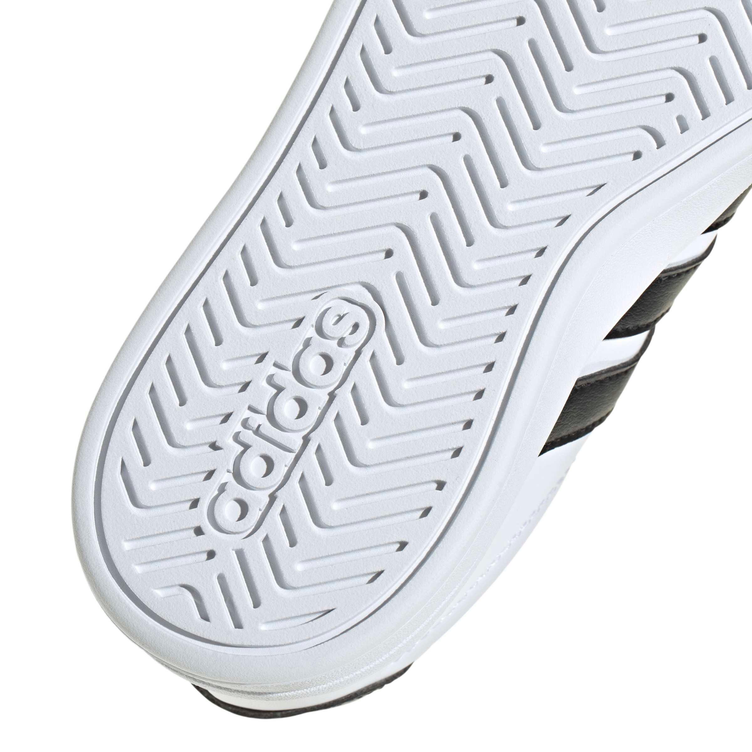 adidas Grand Court 3.0 "Ftwr White/Core Black/Ftwr White" Preschool Boys' Shoe - WHITE/BLACK/WHITE