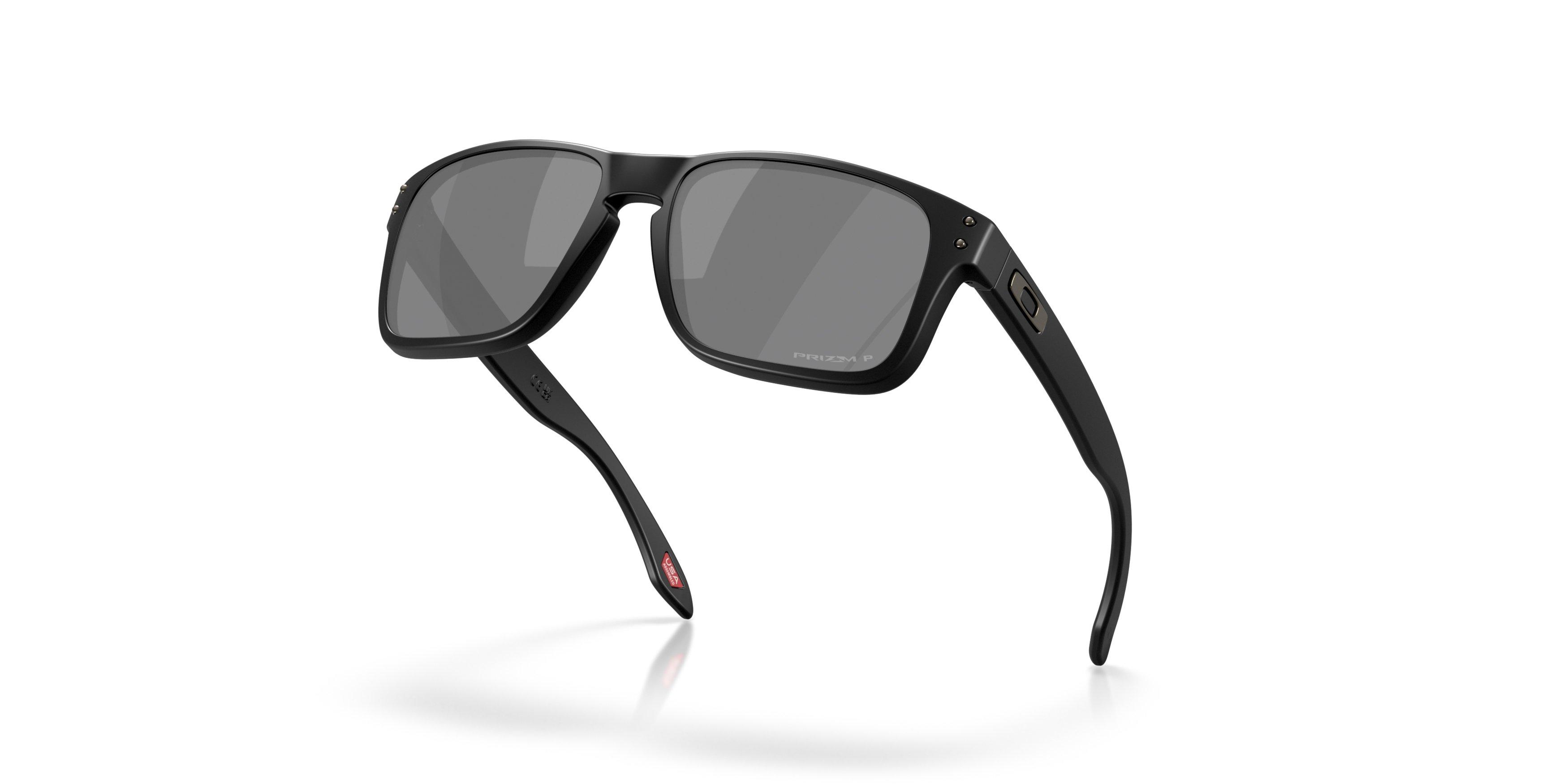 Oakley Holbrook S Prizm Black Polarized Sunglasses - Matte Black - BLACK/GREY Thumbnail View 4
