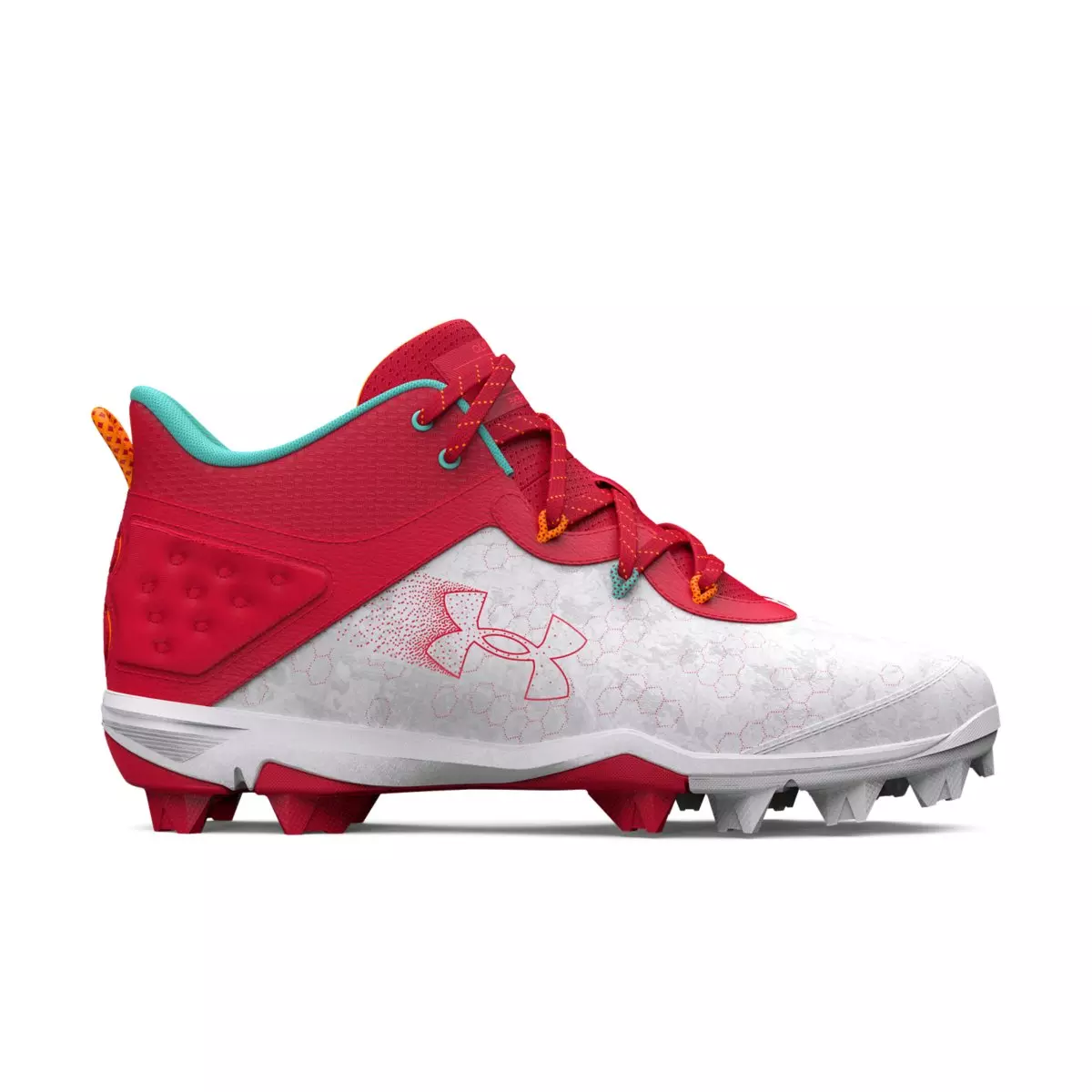 Under Armour Harper 8 Mid RM "Red/White" Men's Baseball Cleat - RED/WHITE