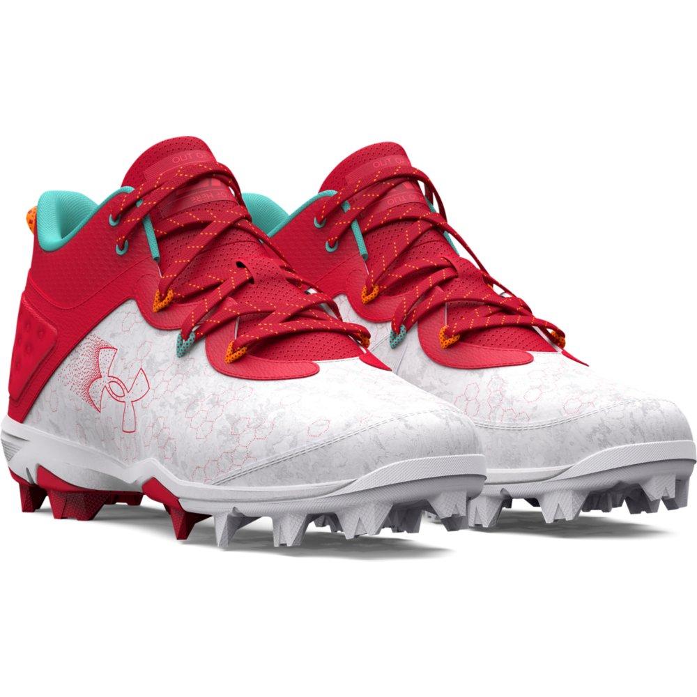 Under Armour Men's Harper 5 Low St Red/White Baseball Cleats