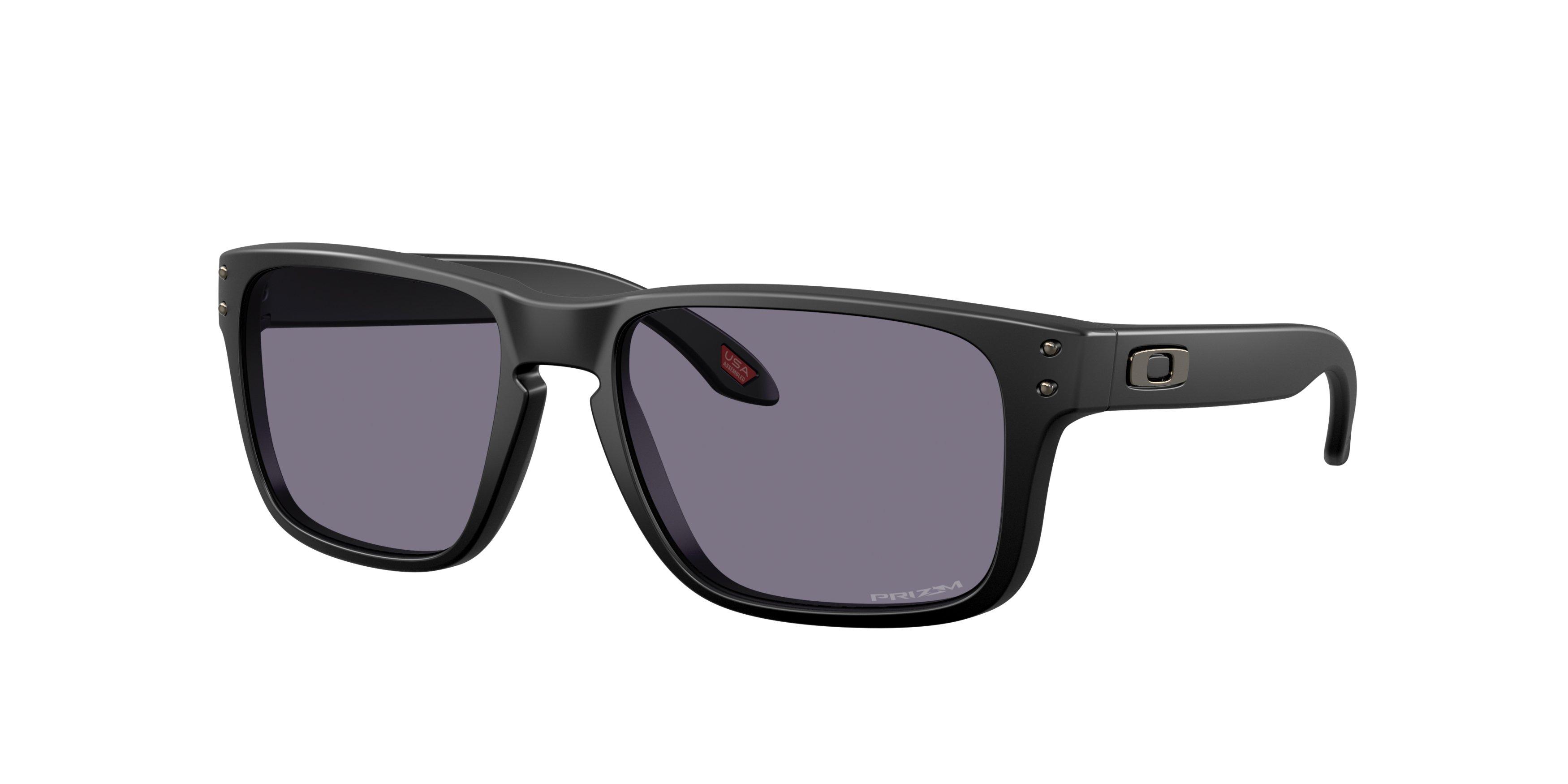 Oakley Holbrook S Prizm Grey Sunglasses - Matte Black - BLACK/GREY Thumbnail View 1