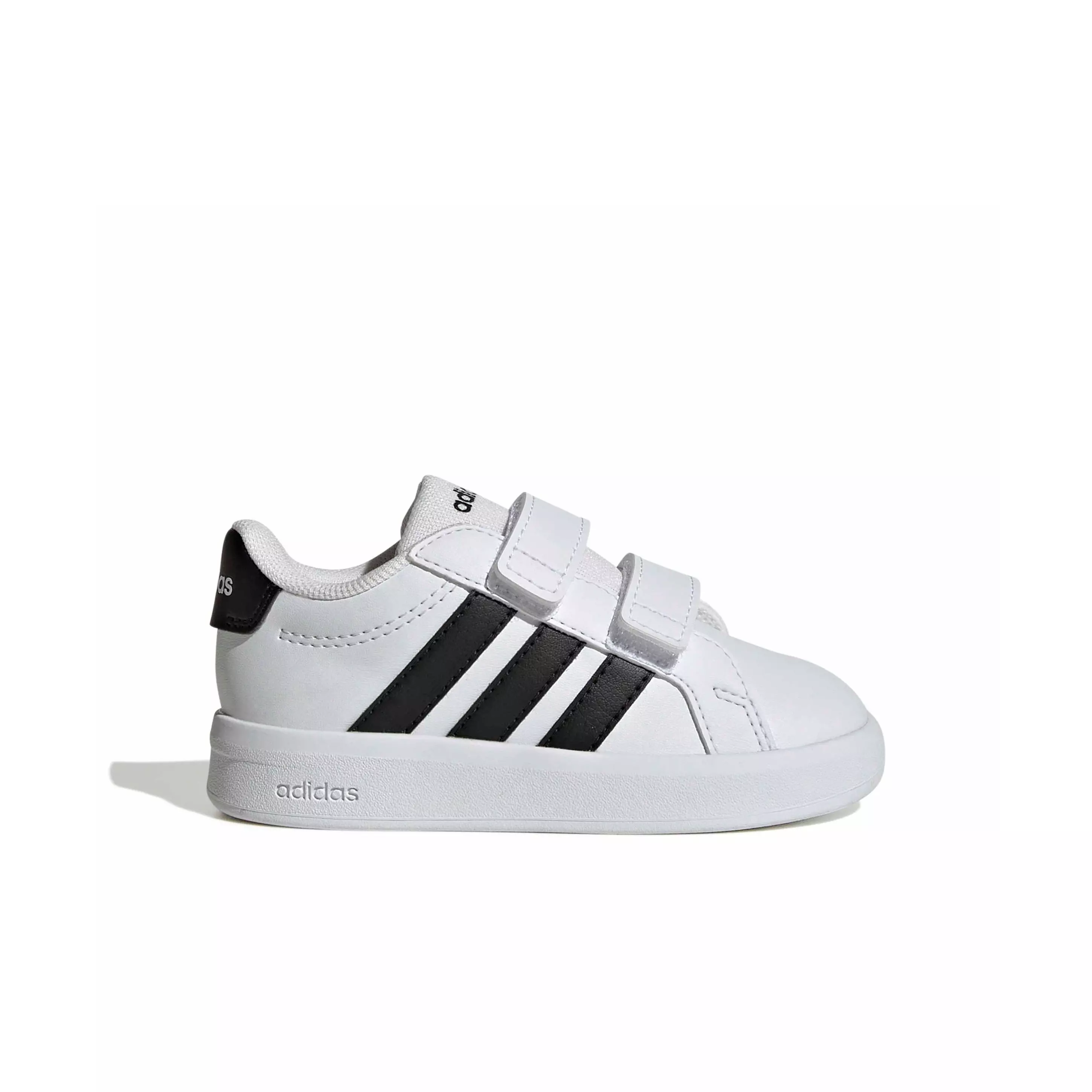 adidas Grand Court 3.0 "Ftwr White/Core Black/Ftwr White" Infant Boys' Shoe - WHITE/BLACK/WHITE