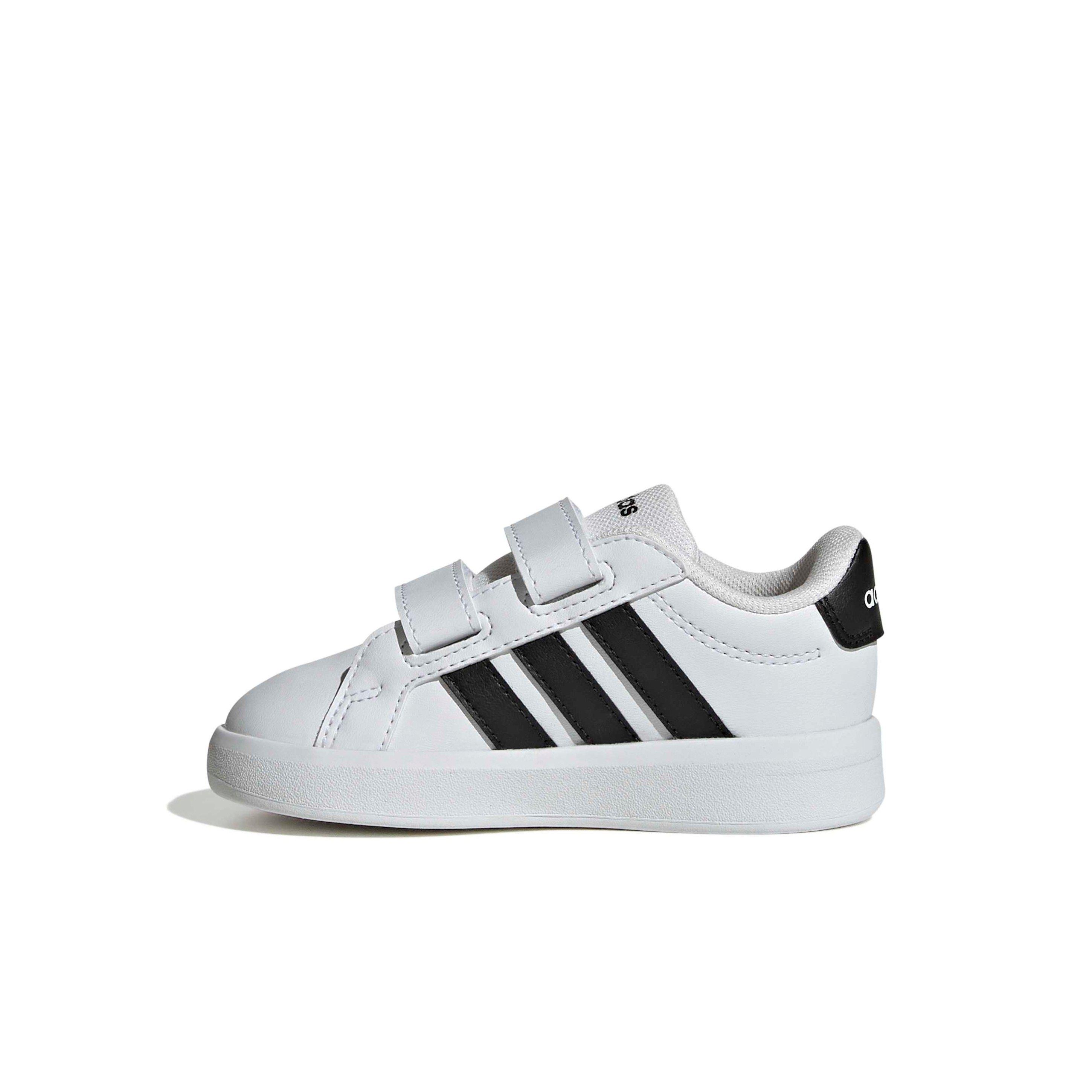 adidas Grand Court 3.0 "Ftwr White/Core Black/Ftwr White" Infant Boys' Shoe - WHITE/BLACK/WHITE