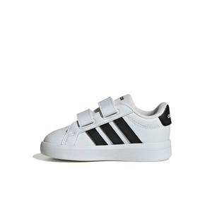 adidas Grand Court 3.0 "Ftwr White/Core Black/Ftwr White" Infant Boys' Shoe - WHITE/BLACK/WHITE