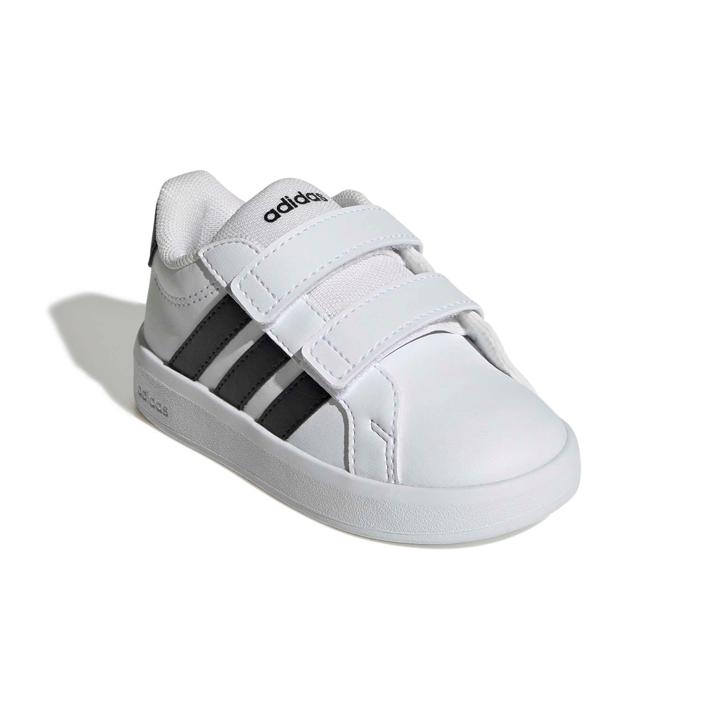 adidas Grand Court 3.0 "Ftwr White/Core Black/Ftwr White" Infant Boys' Shoe - WHITE/BLACK/WHITE