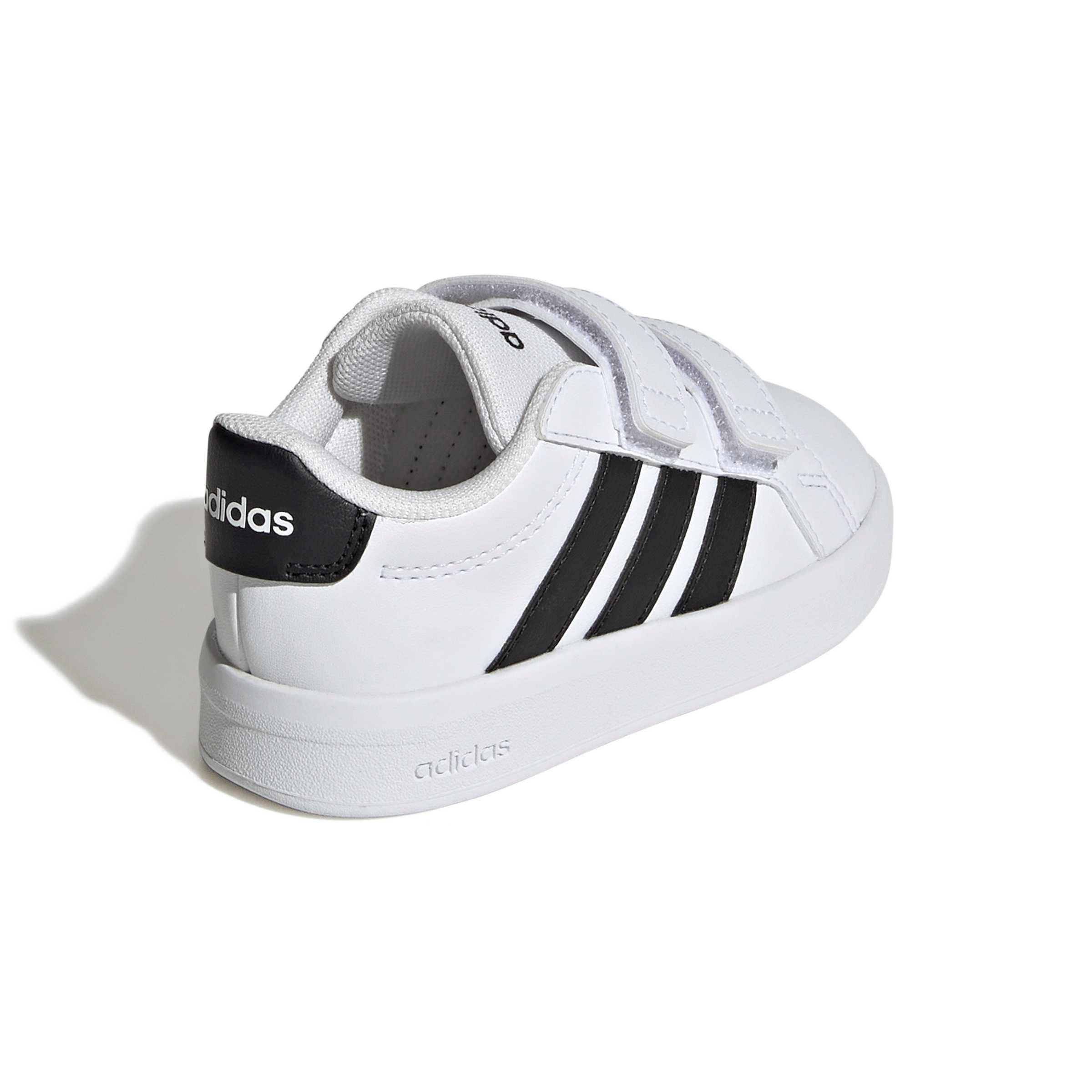 adidas Grand Court 3.0 "Ftwr White/Core Black/Ftwr White" Infant Boys' Shoe - WHITE/BLACK/WHITE