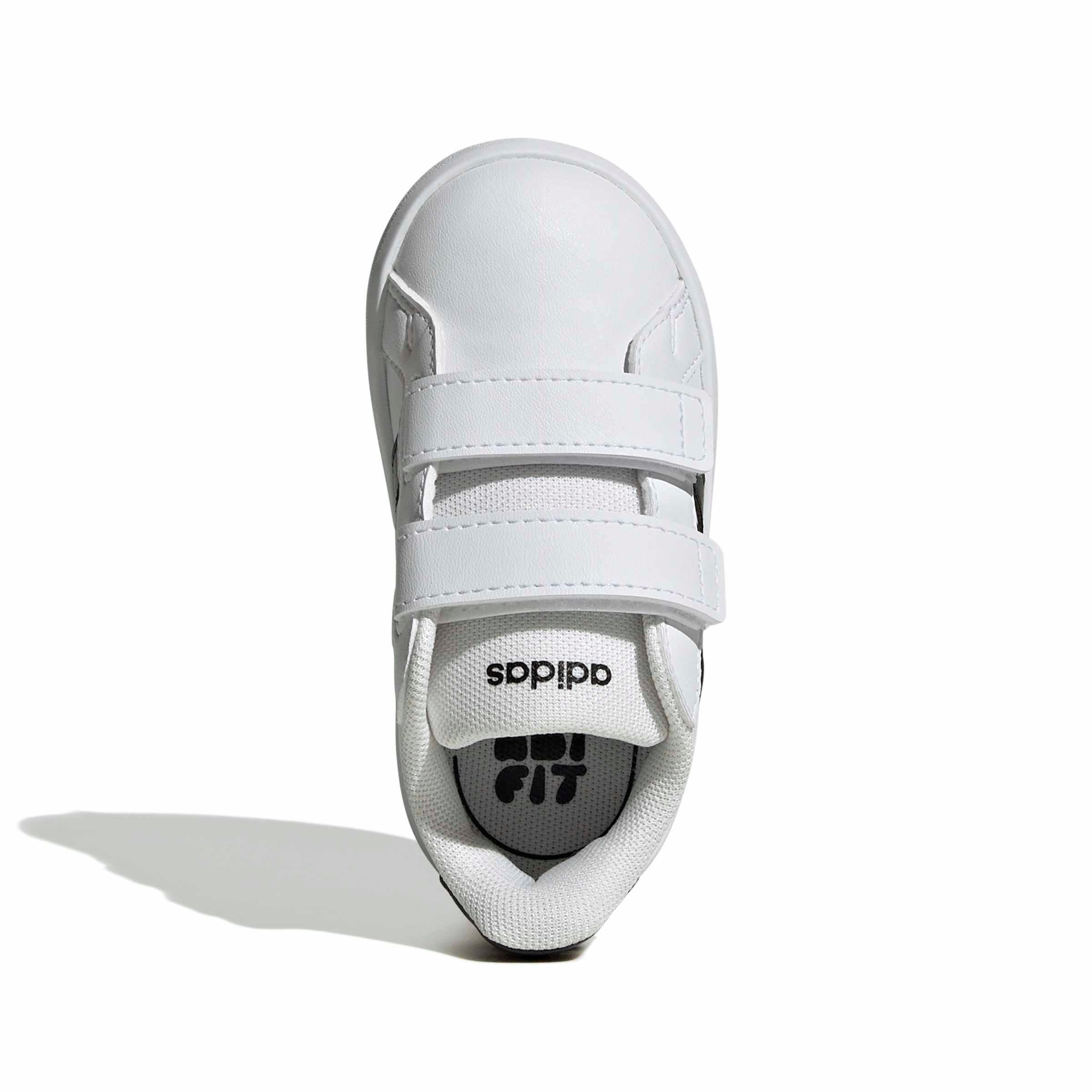 adidas Grand Court 3.0 "Ftwr White/Core Black/Ftwr White" Infant Boys' Shoe - WHITE/BLACK/WHITE