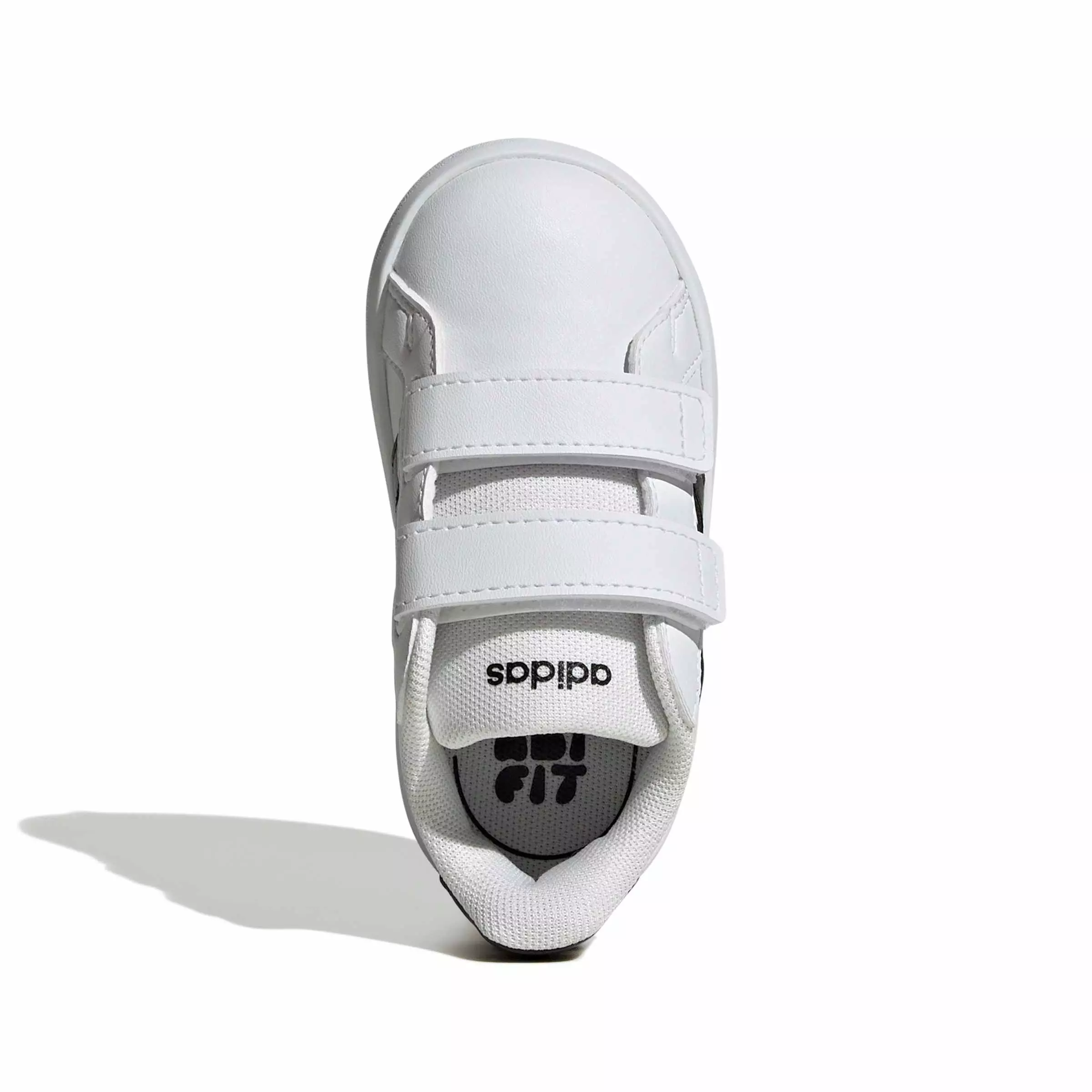 adidas Grand Court 3.0 "Ftwr White/Core Black/Ftwr White" Infant Boys' Shoe - WHITE/BLACK/WHITE
