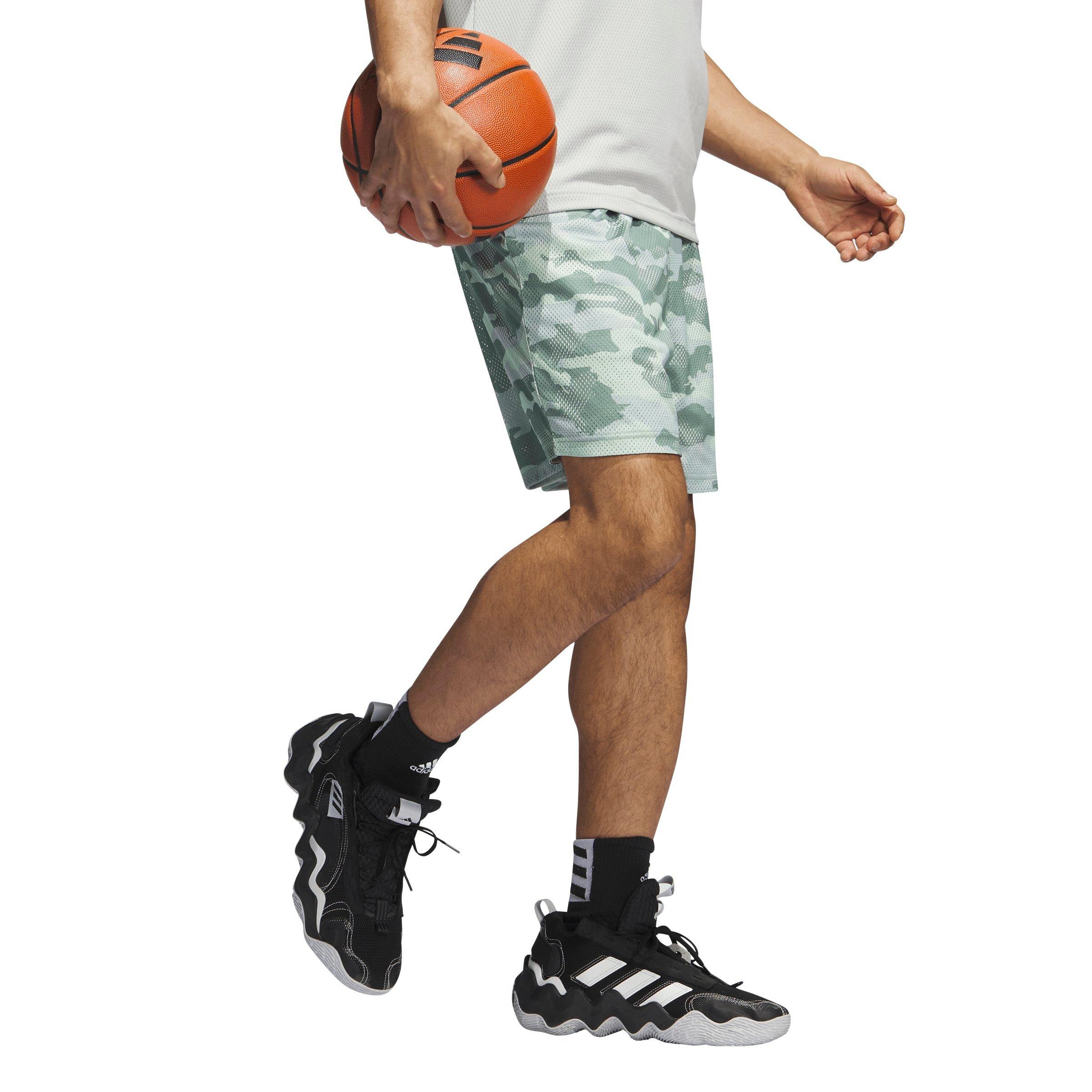 adidas Men's Legends Allover Print Basketball Shorts-Green/Sage - GREEN/SAGE Thumbnail View 5