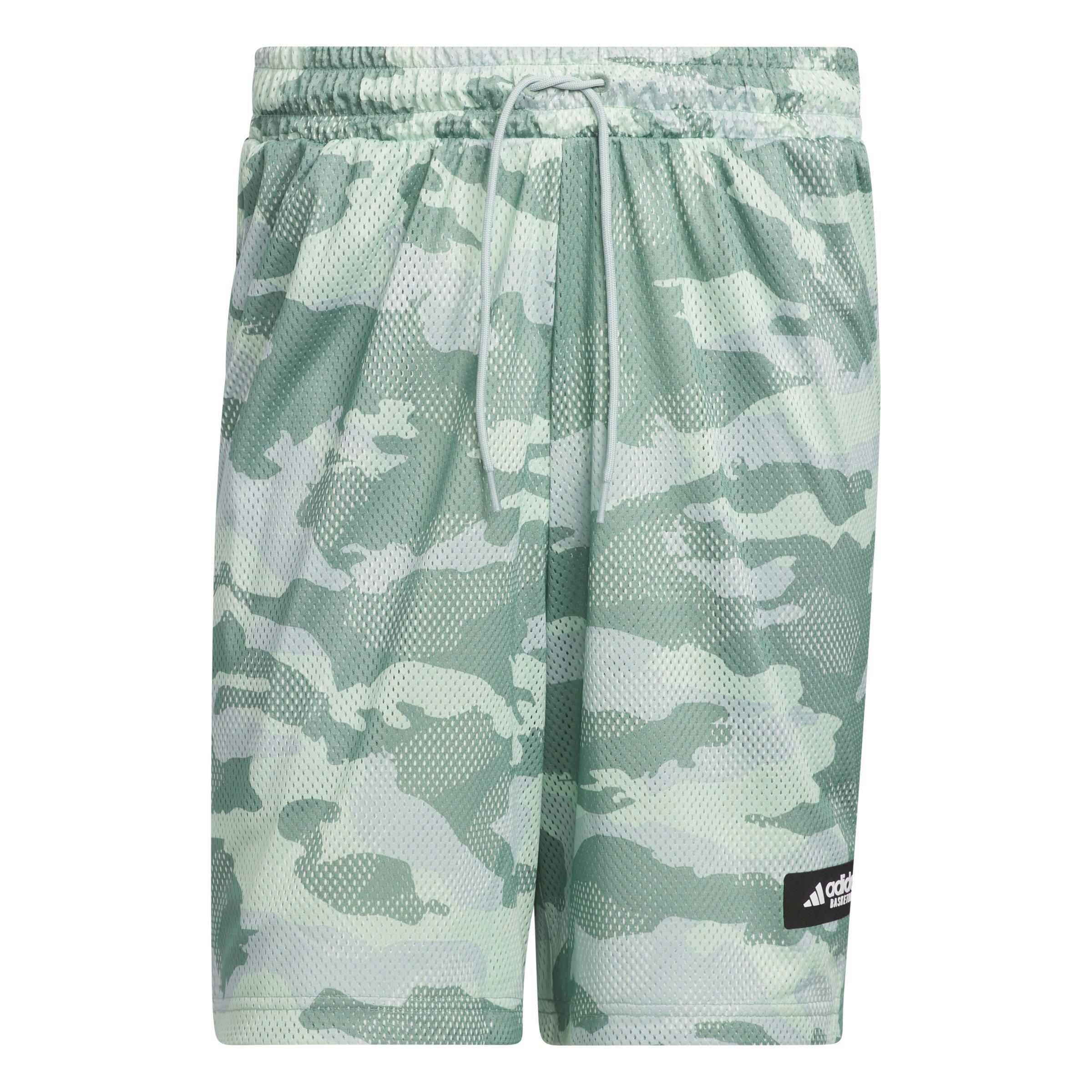 adidas Men's Legends Allover Print Basketball Shorts-Green/Sage - GREEN/SAGE Thumbnail View 6