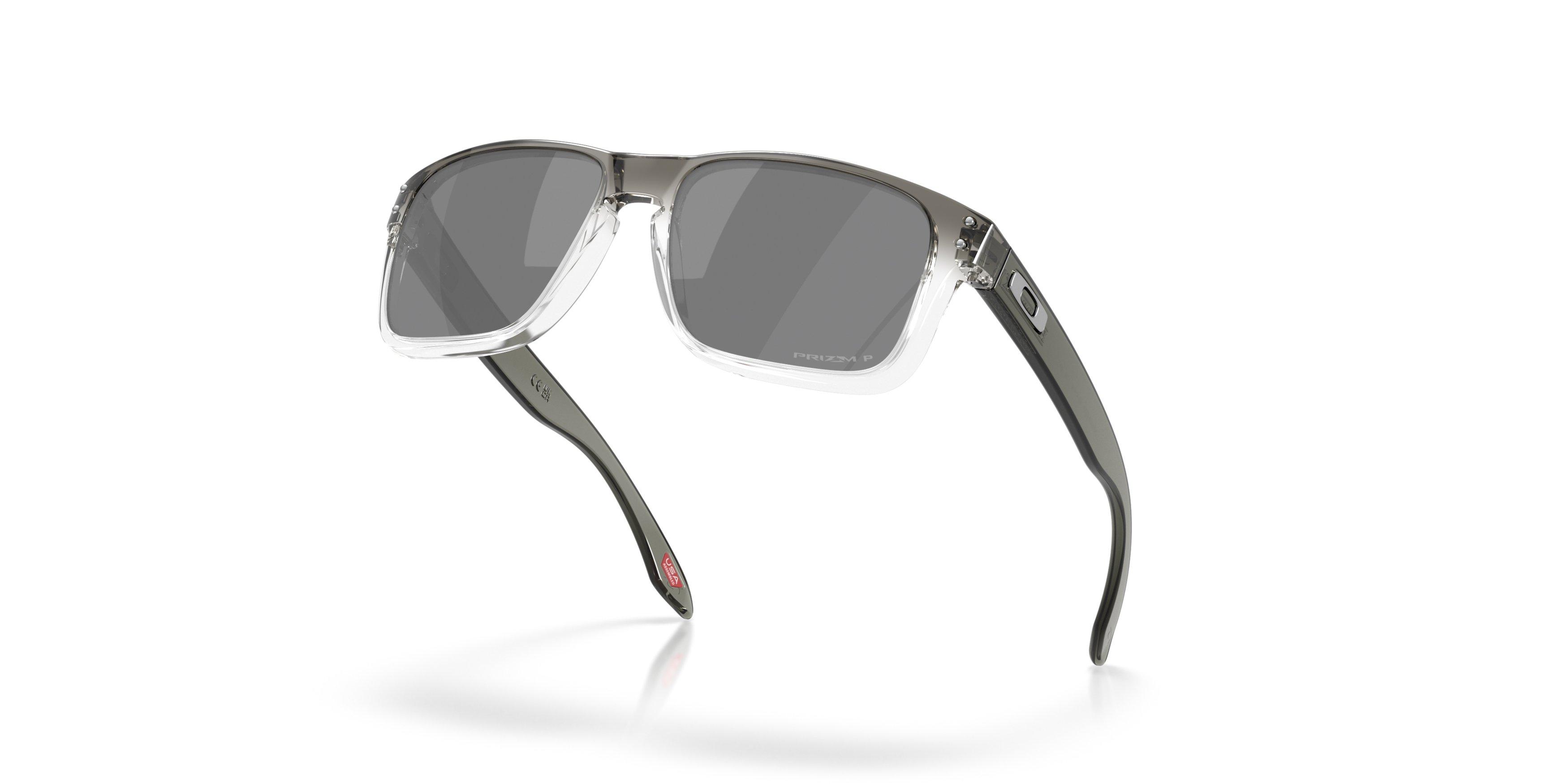 Oakley Holbrook S Prizm Black Polarized Sunglasses - Dark Ink Fade - BLACK/GREY Thumbnail View 4