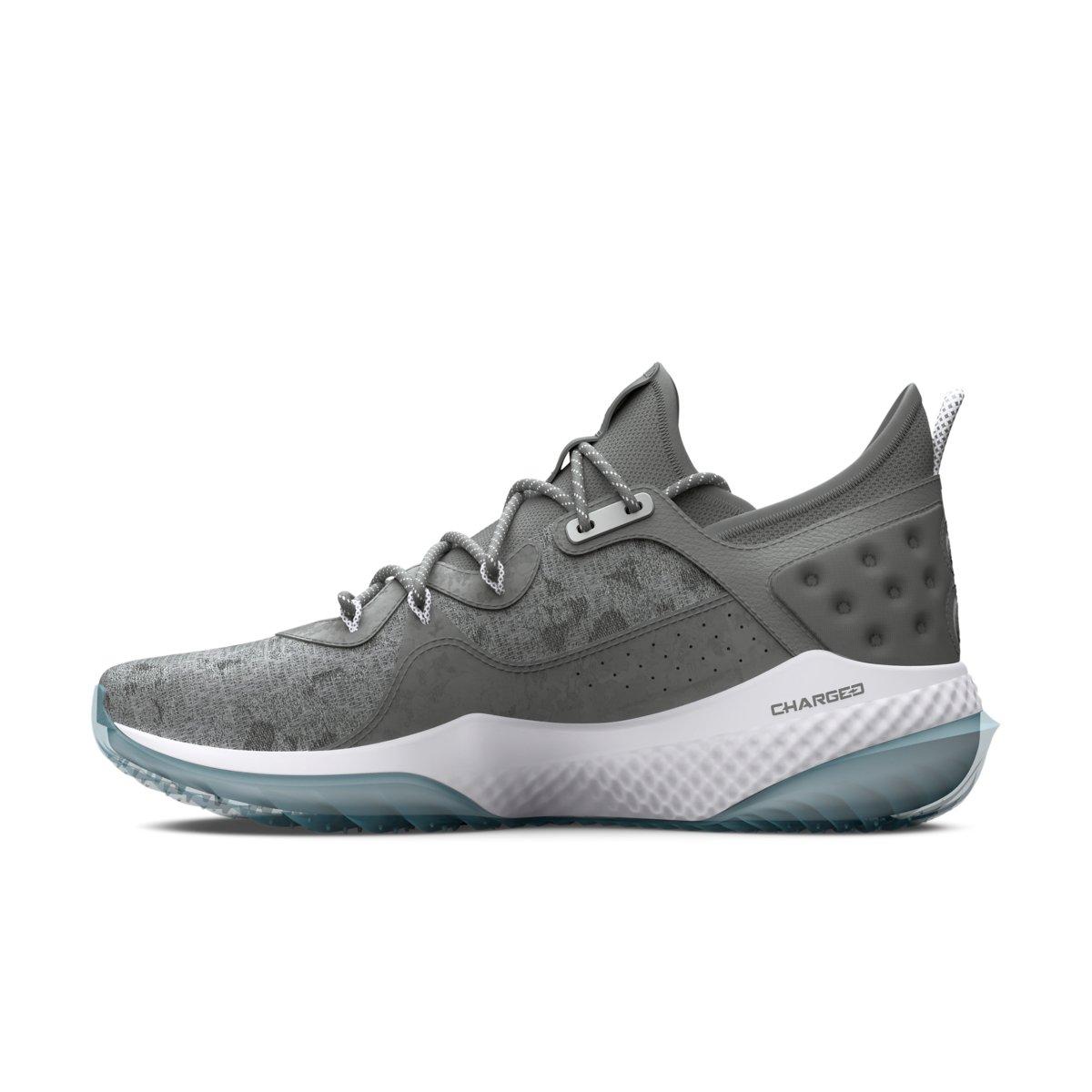 Under Armour Harper 8 Turf "Baseball Grey/White" Men's Baseball Cleat - GREY/WHITE Thumbnail View 2