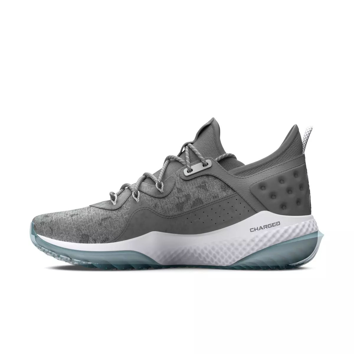 Under Armour Harper 8 Turf "Baseball Grey/White" Men's Baseball Cleat - GREY/WHITE