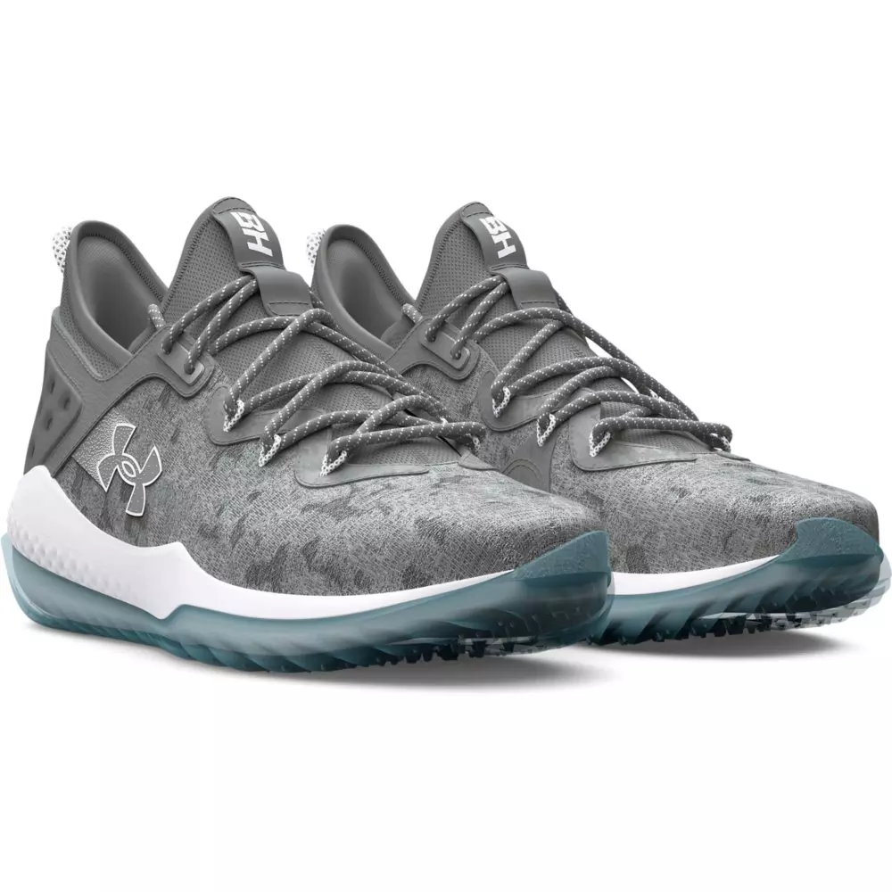 Under Armour Harper 8 Turf "Baseball Grey/White" Men's Baseball Cleat - GREY/WHITE