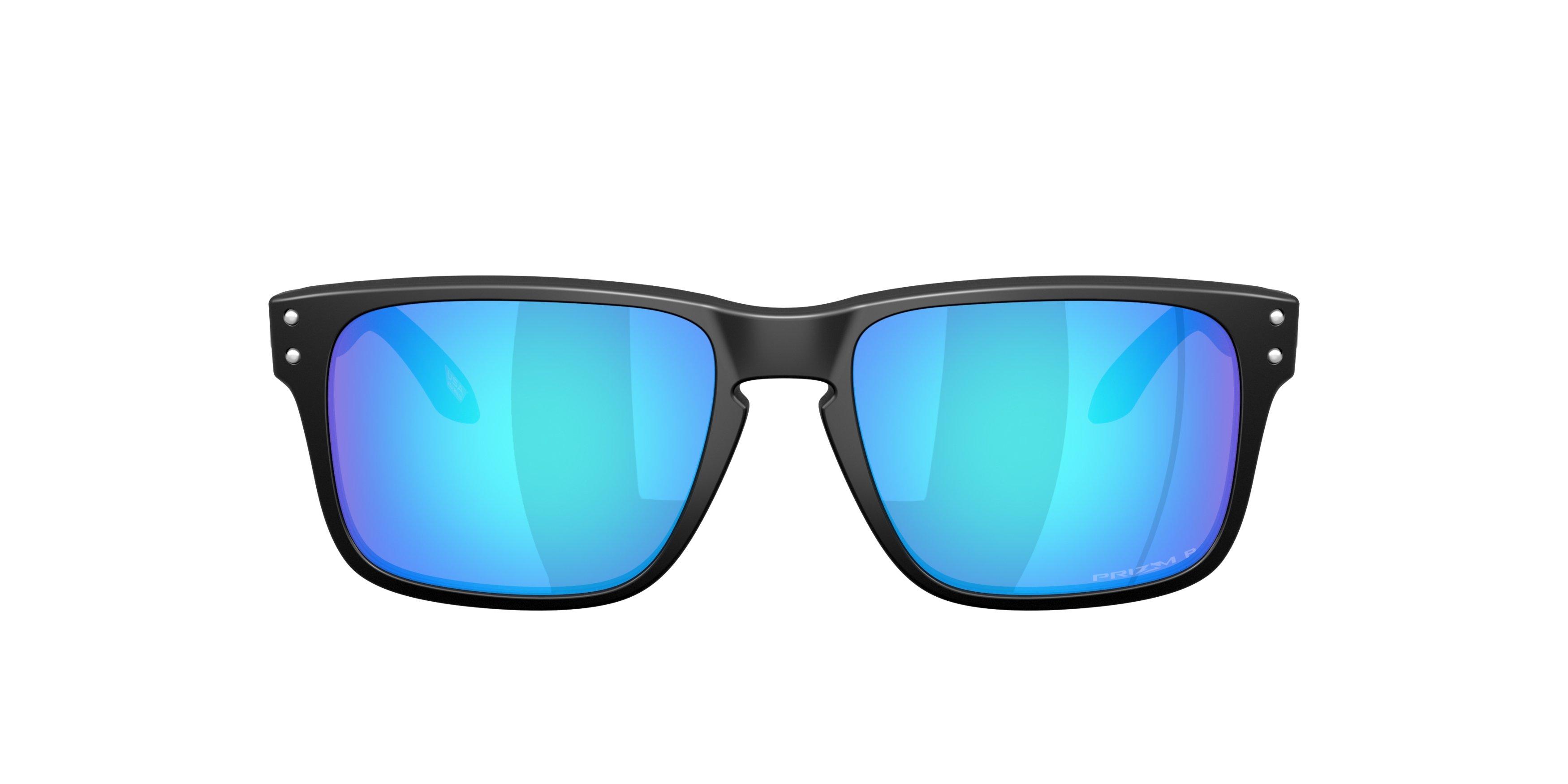 Oakley Holbrook S Prizm Sapphire Polarized Sunglasses - Matte Black - BLACK/BLUE Thumbnail View 3