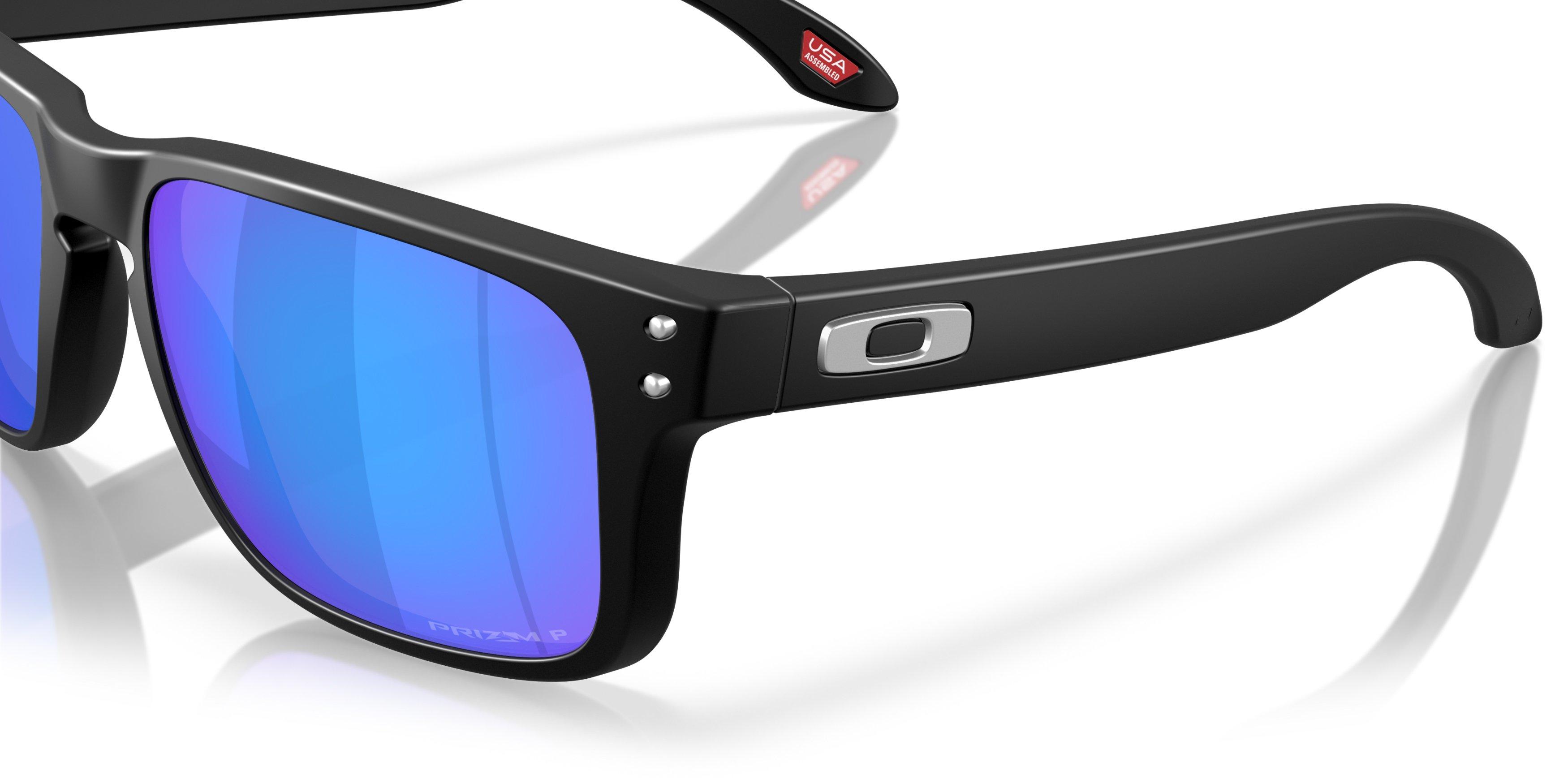 Oakley Holbrook S Prizm Sapphire Polarized Sunglasses - Matte Black - BLACK/BLUE Thumbnail View 5